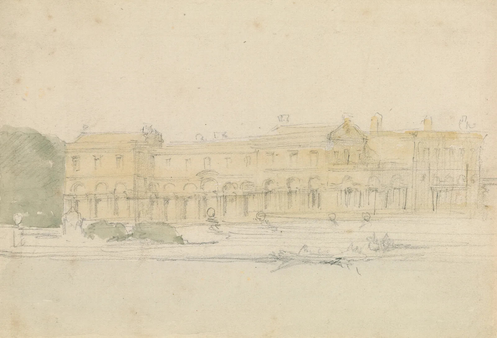 Palace On A River Wall Art by David Roberts - Canvas Print