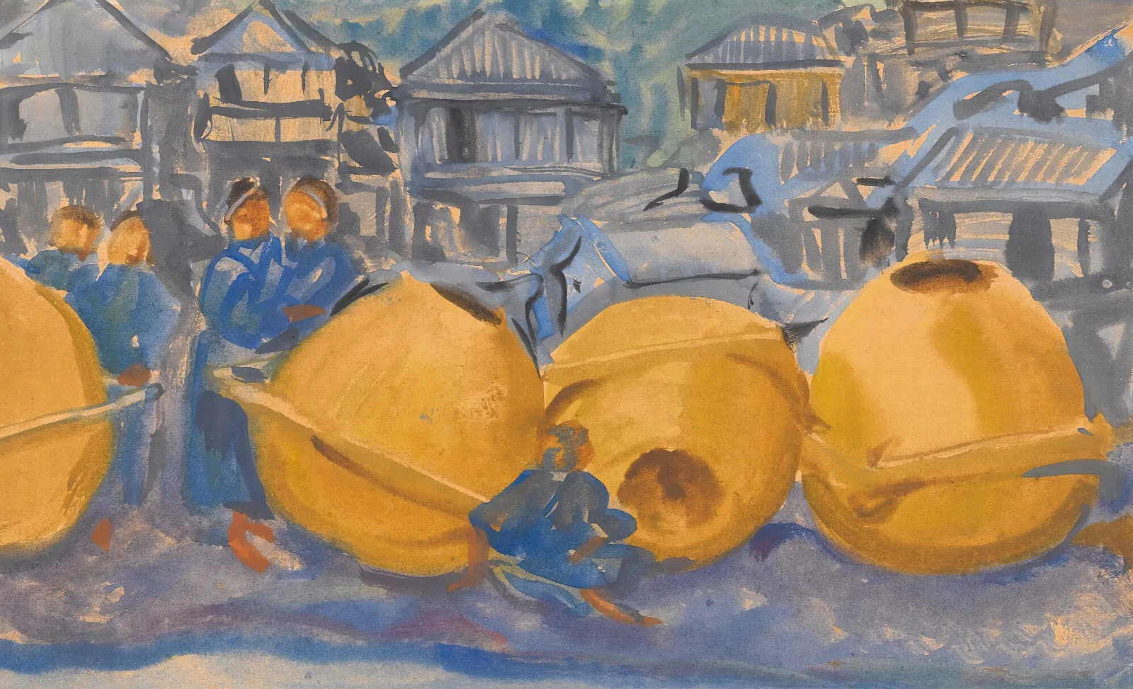 Rice Pots Wall Art by Alexandre Jacovleff - Canvas Print