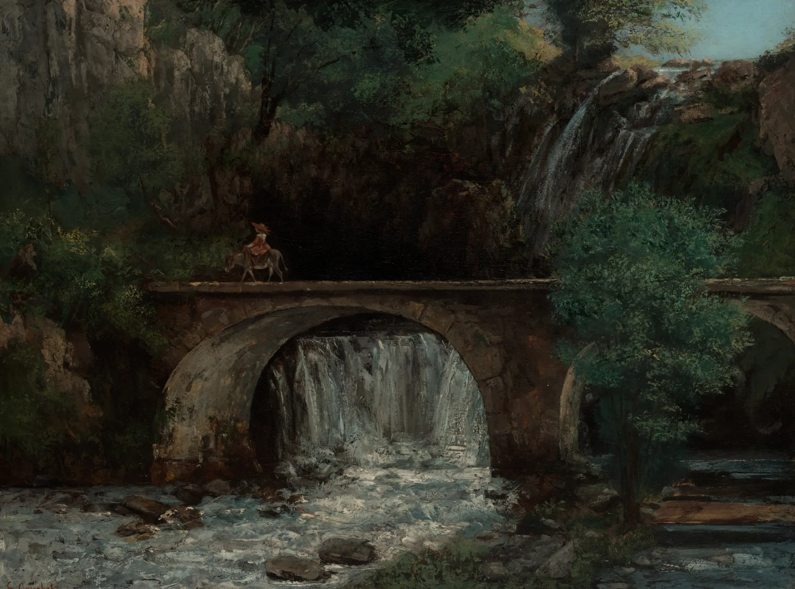 The Great Bridge Wall Art by Gustave Courbet - Canvas Print