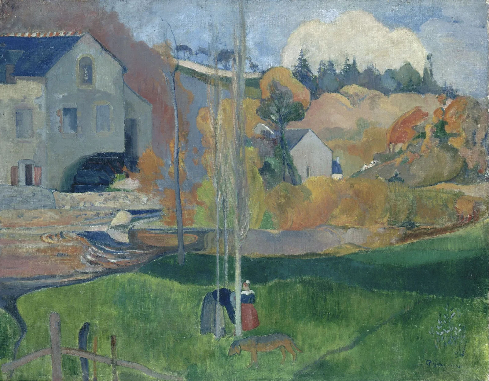 Landscape In Brittany The David Mill Wall Art by Paul Gauguin - Canvas Print