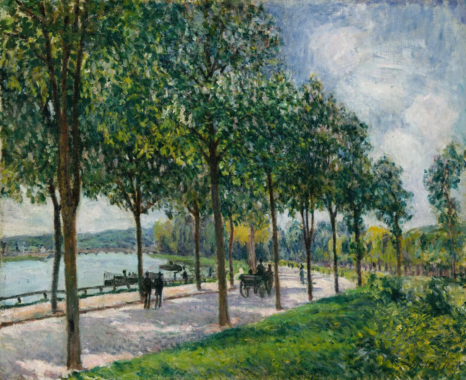 Allee Of Chestnut Trees Wall Art by Alfred Sisley - Canvas Print
