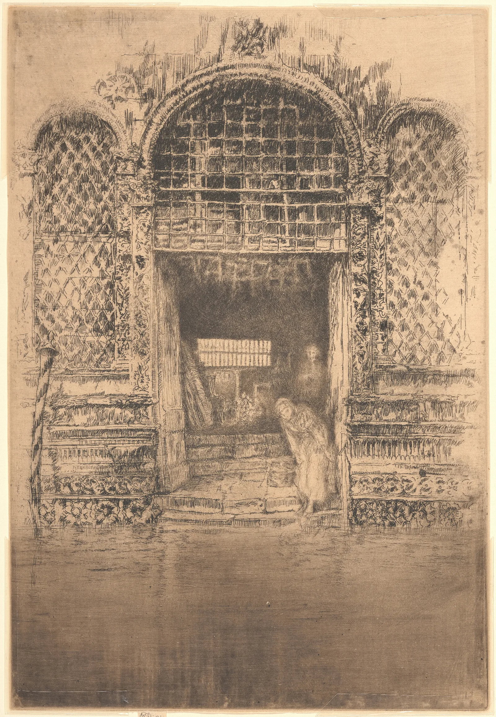The Doorway 4 Wall Art by James Abbott McNeill Whistler - Canvas Print