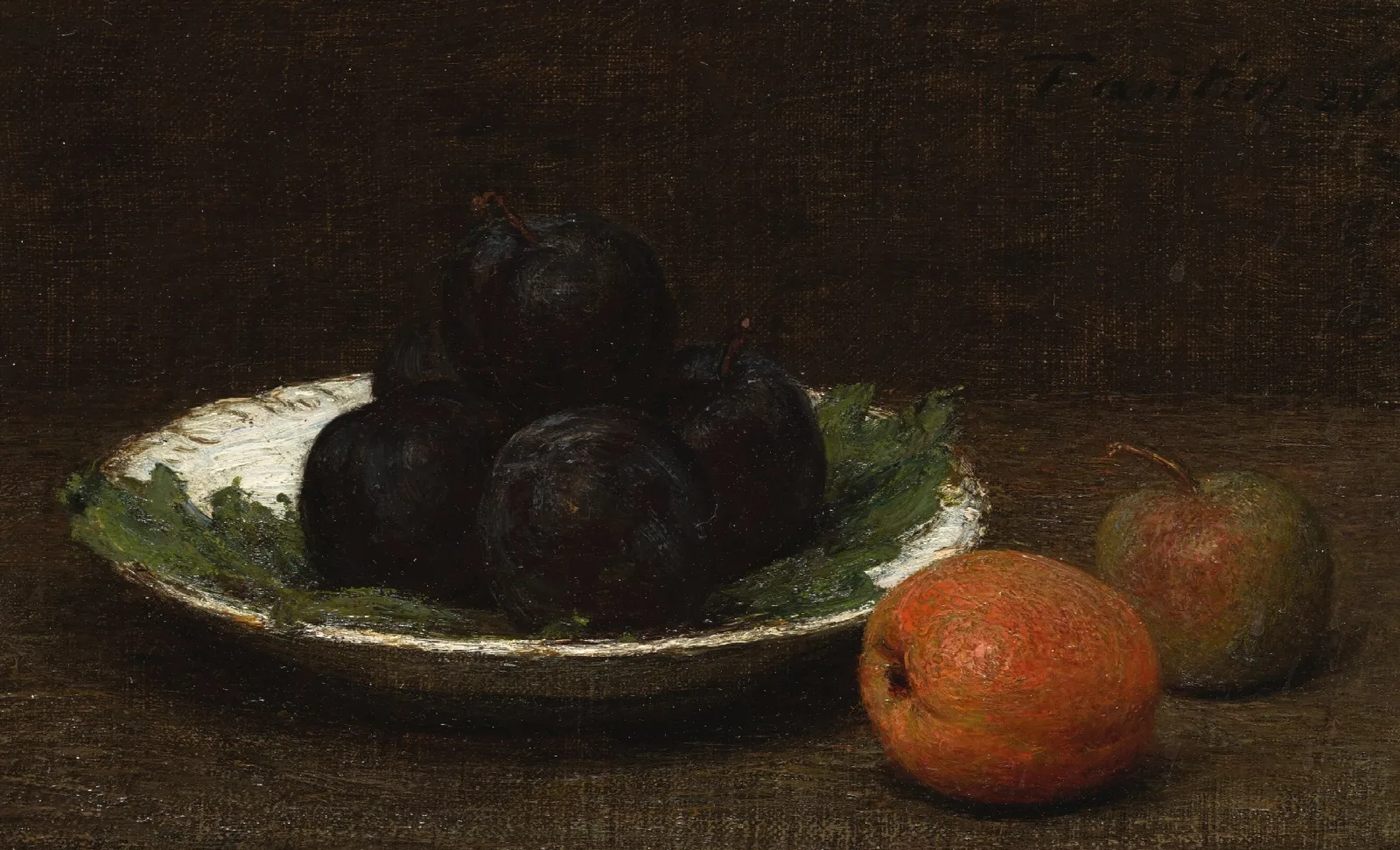 Nature Morte Aux Prunes 2 Wall Art by Henri Fantin-Latour - Canvas Print
