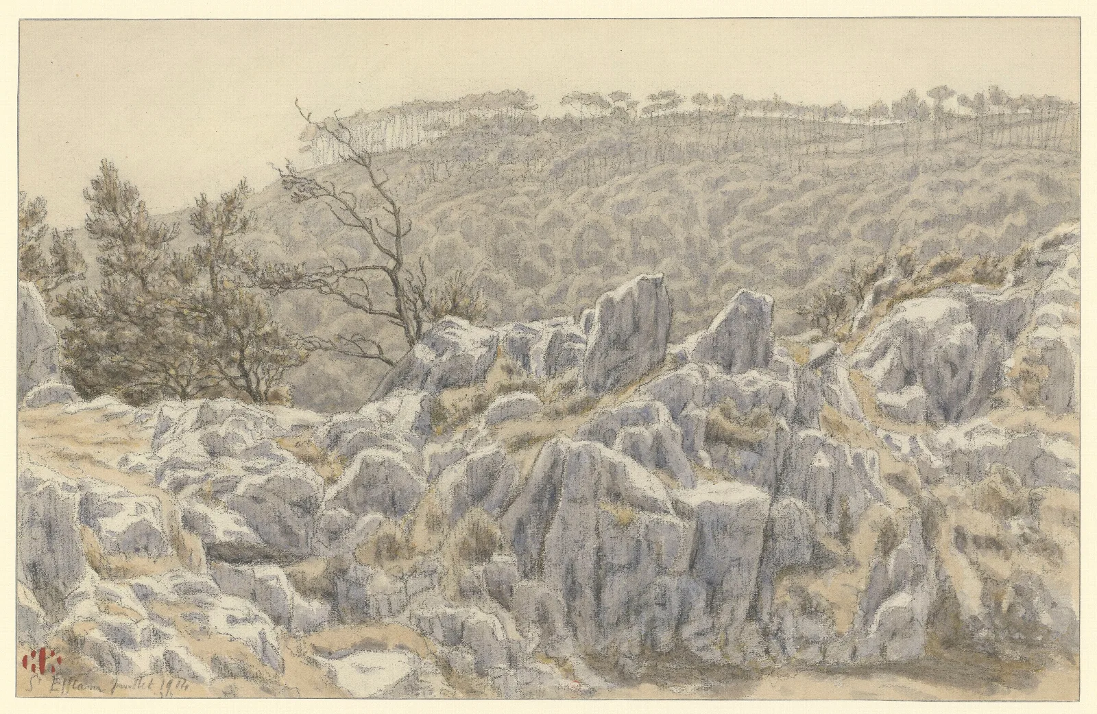 St Efflam 2 Wall Art by Henri Rivière - Canvas Print