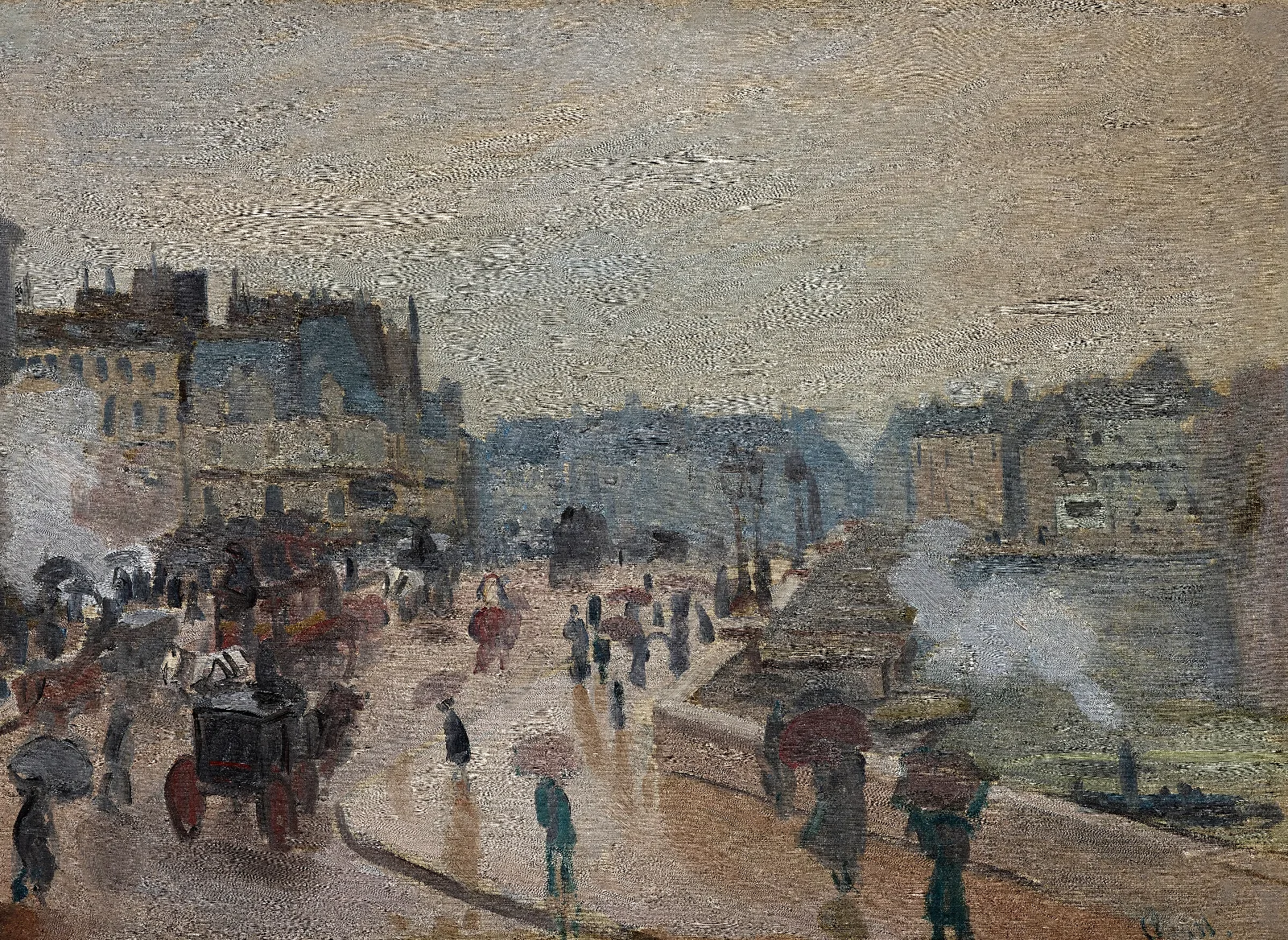 The Pont Neuf Wall Art by Claude Monet - Canvas Print