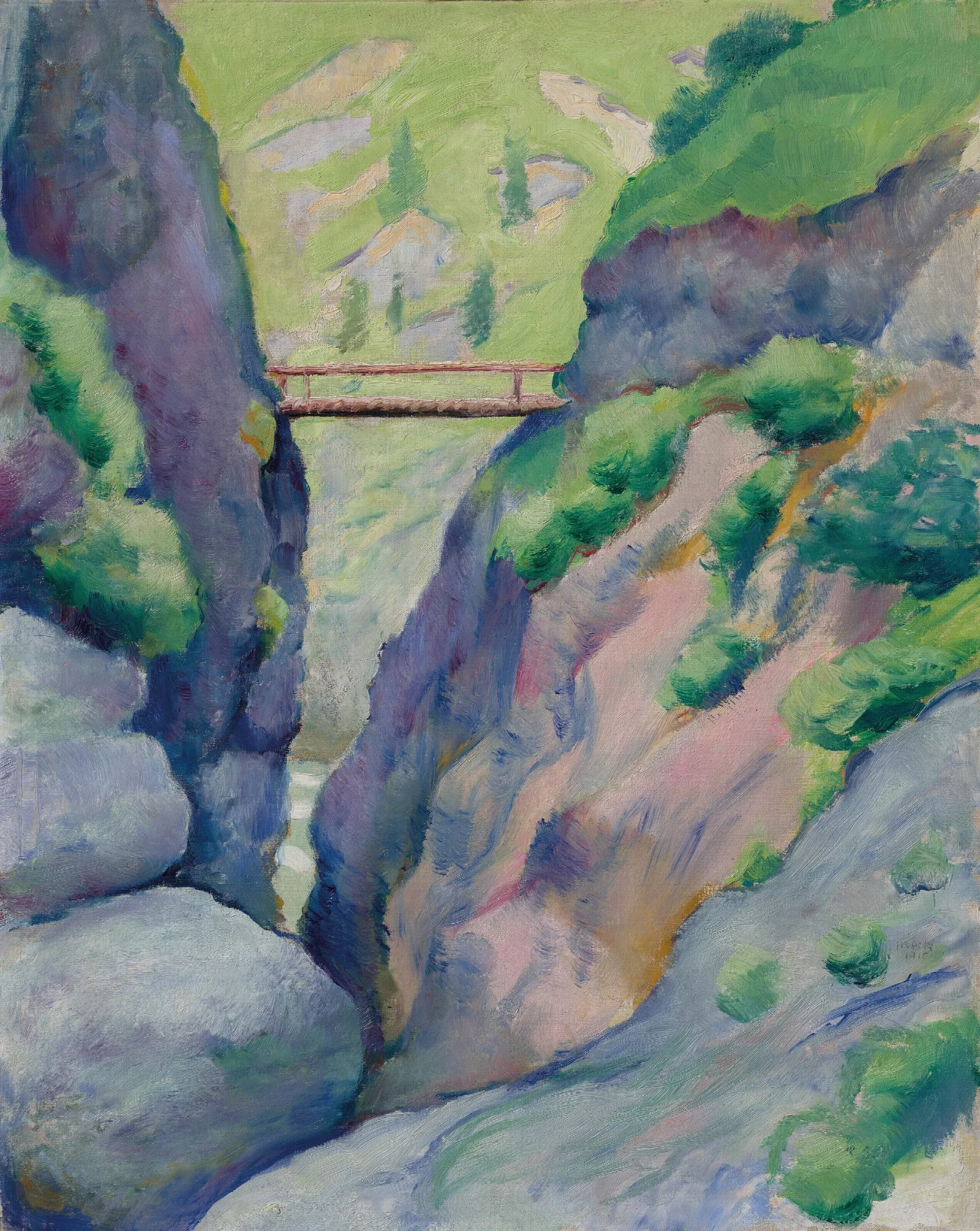Schlucht In Tegernsee Wall Art by August Macke - Canvas Print