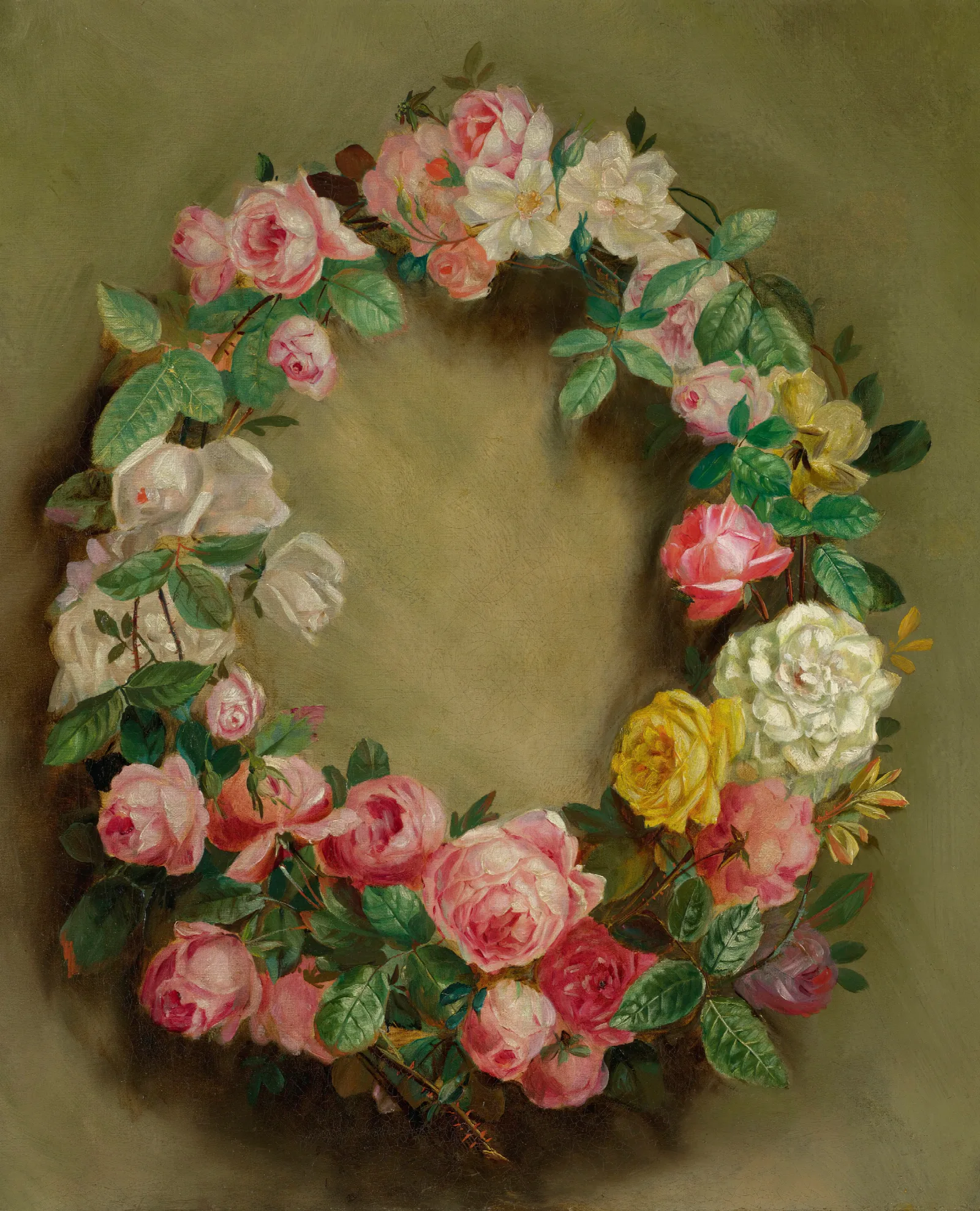 Couronne De Roses Wall Art by Pierre-Auguste Renoir - Canvas Print