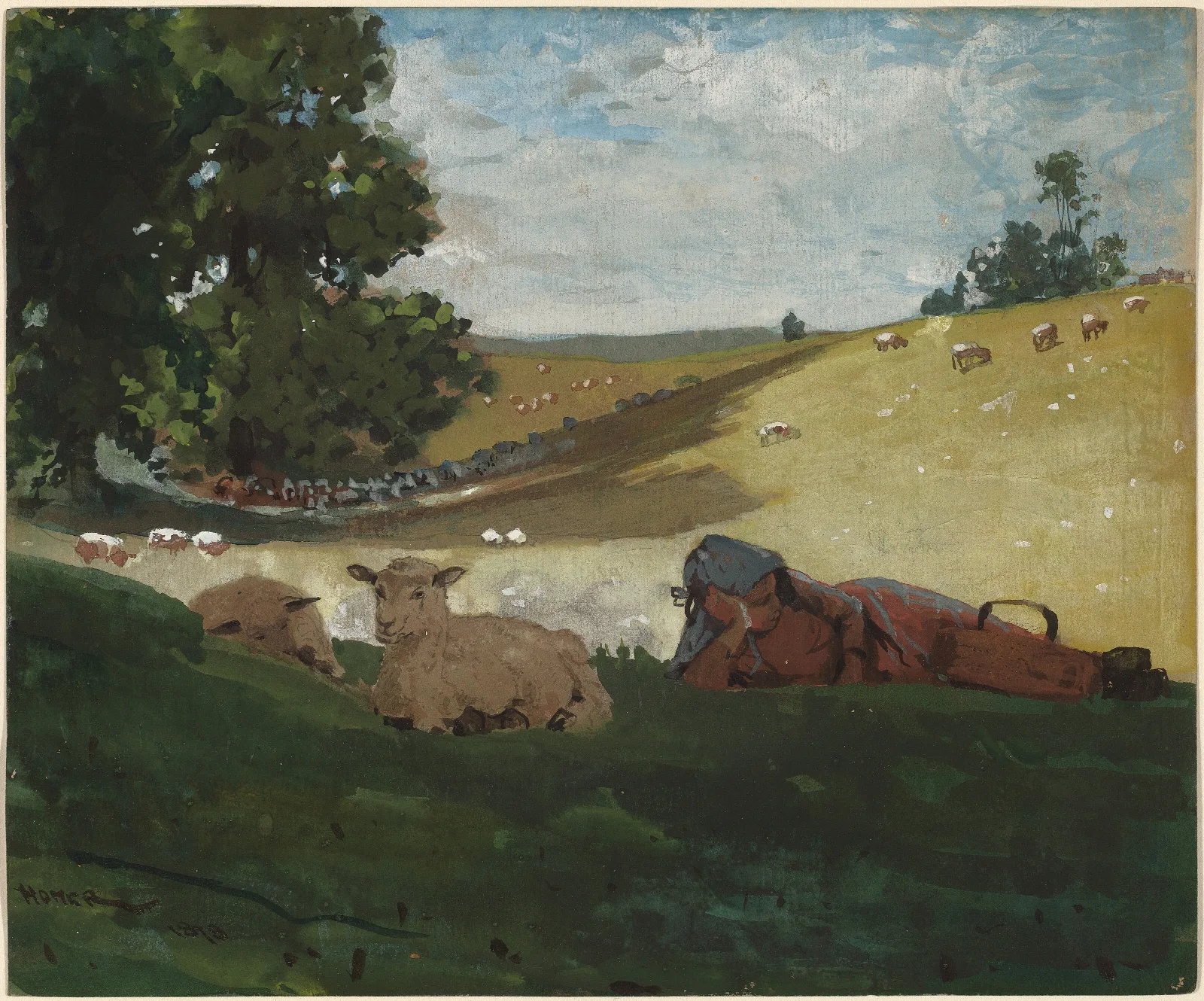 Warm Afternoon Wall Art by Winslow Homer - Canvas Print
