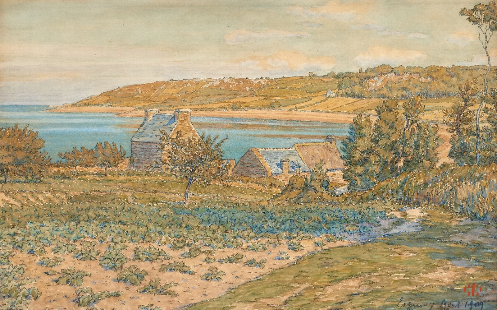 Paysage A Loguivy Wall Art by Henri Rivière - Canvas Print