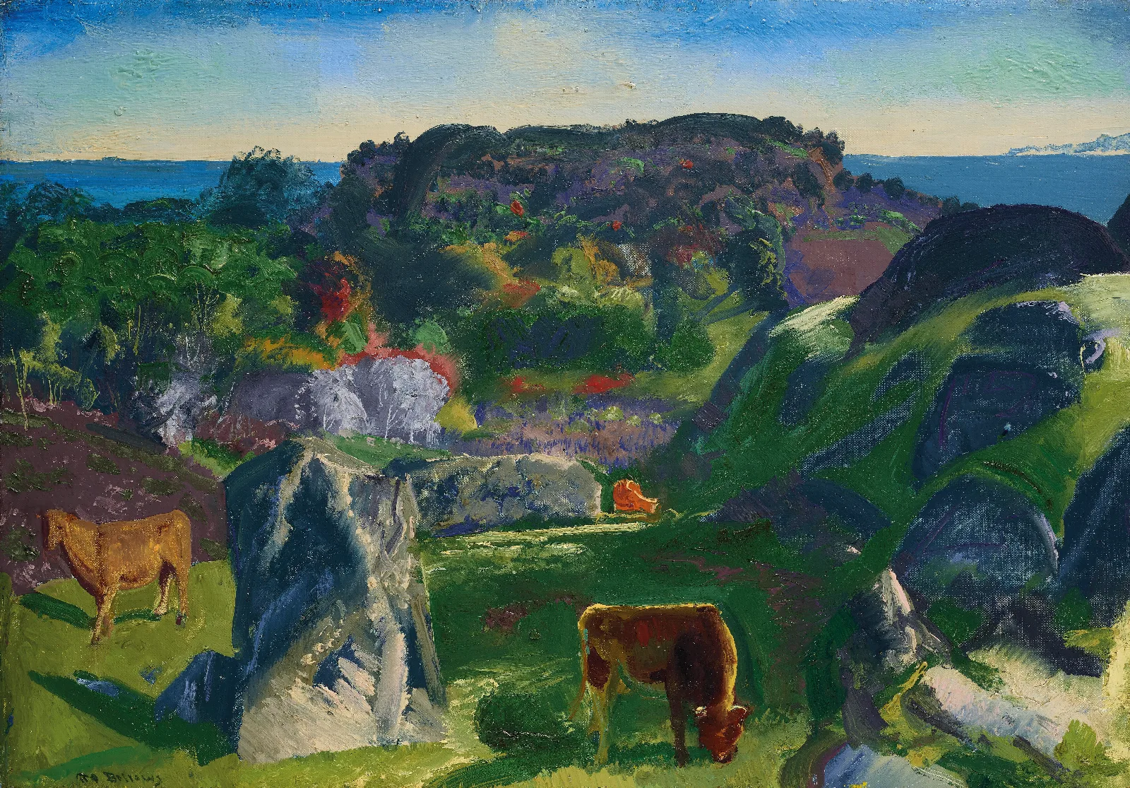 Rock Ridge Farm Wall Art by George Wesley Bellows - Canvas Print