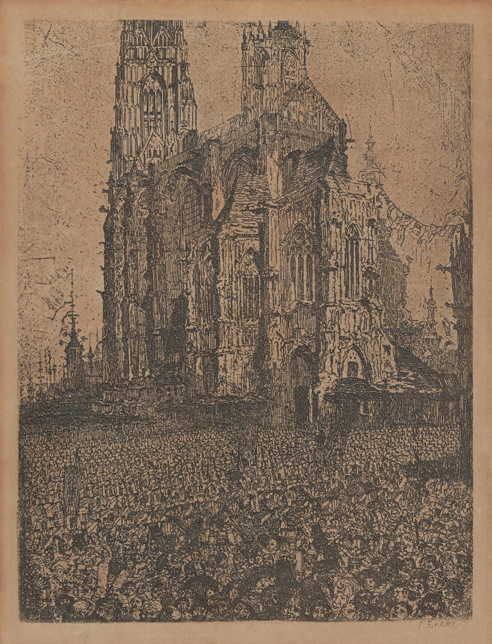 The Cathedral Wall Art by James Ensor - Canvas Print