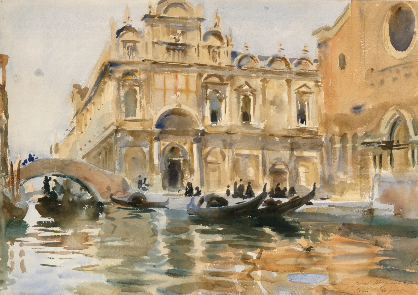 Rio Dei Mendicanti Venice Wall Art by John Singer Sargent - Canvas Print
