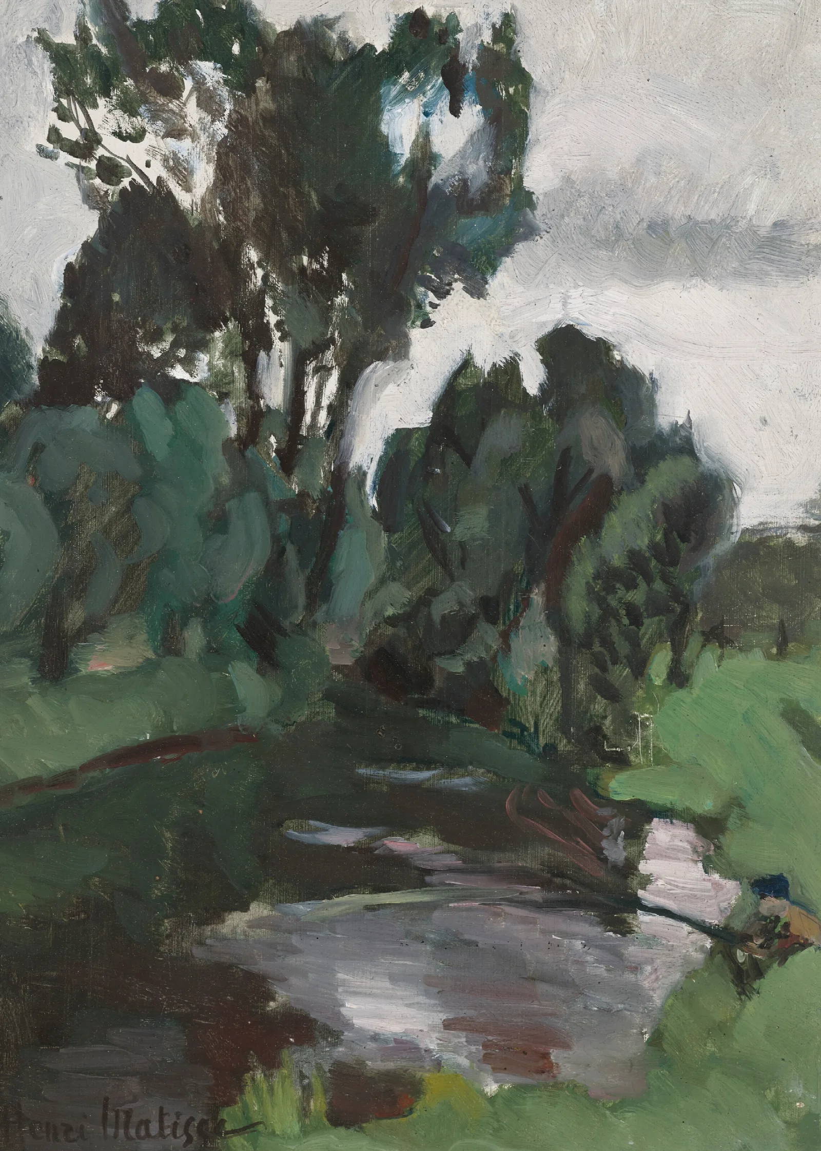 Arbres Au Bord De Leau Bohain Wall Art by Henri Matisse - Canvas Print
