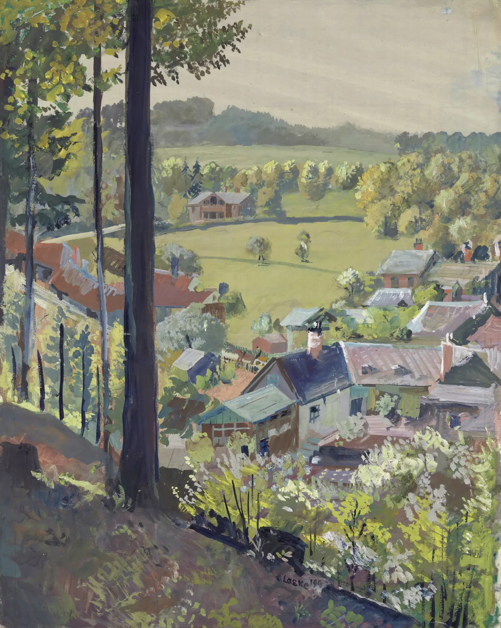 Blick Auf Presbaum Wall Art by Oskar Laske - Canvas Print