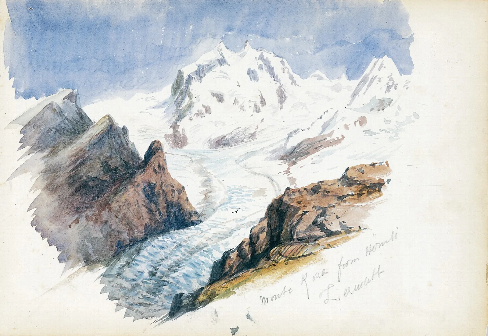 Monte Rosa From Hornli Zermatt Wall Art by John Singer Sargent - Canvas Print