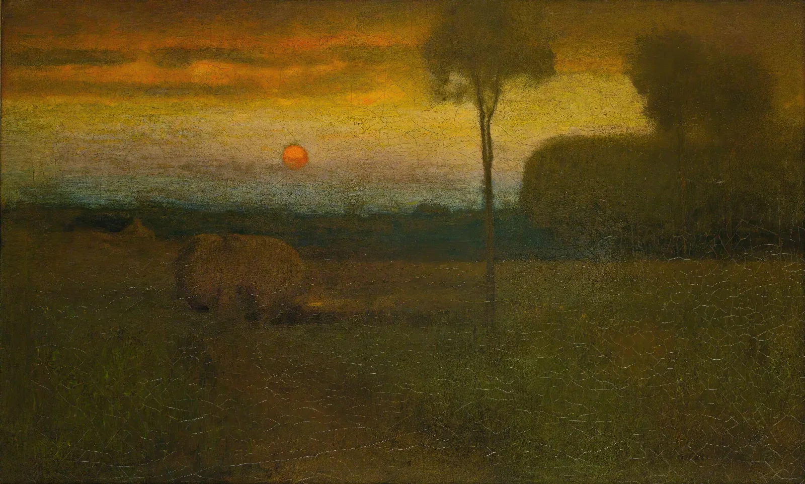 Landscape Evening Landscape Wall Art by George Inness - Canvas Print