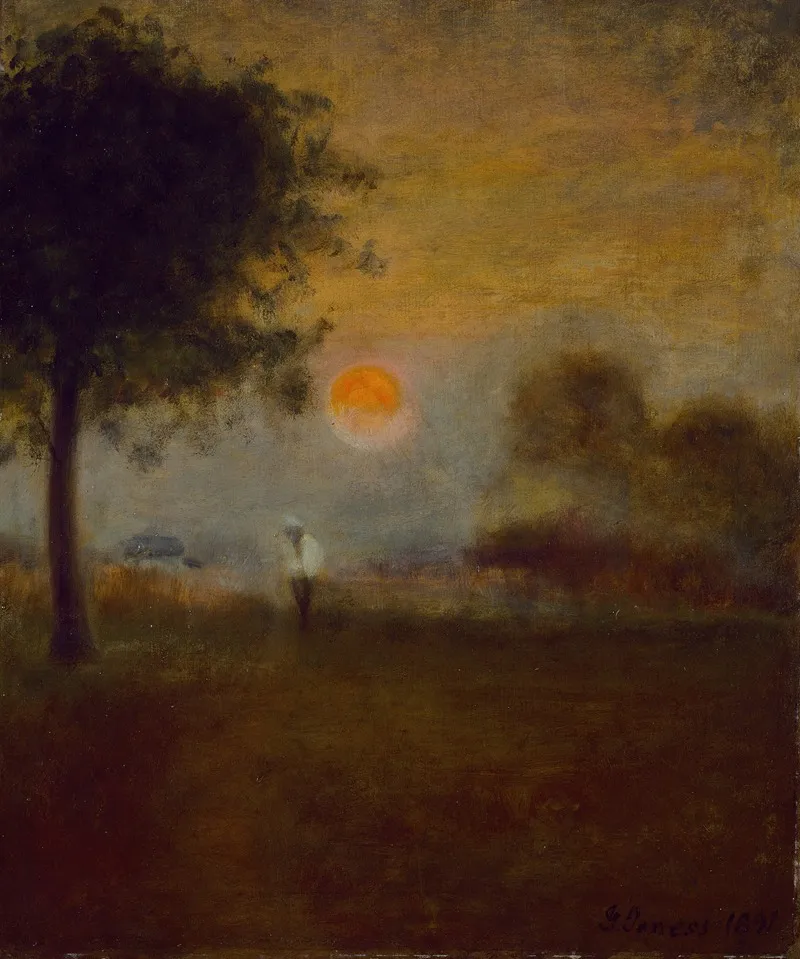 Moonrise 8 Wall Art by George Inness - Canvas Print