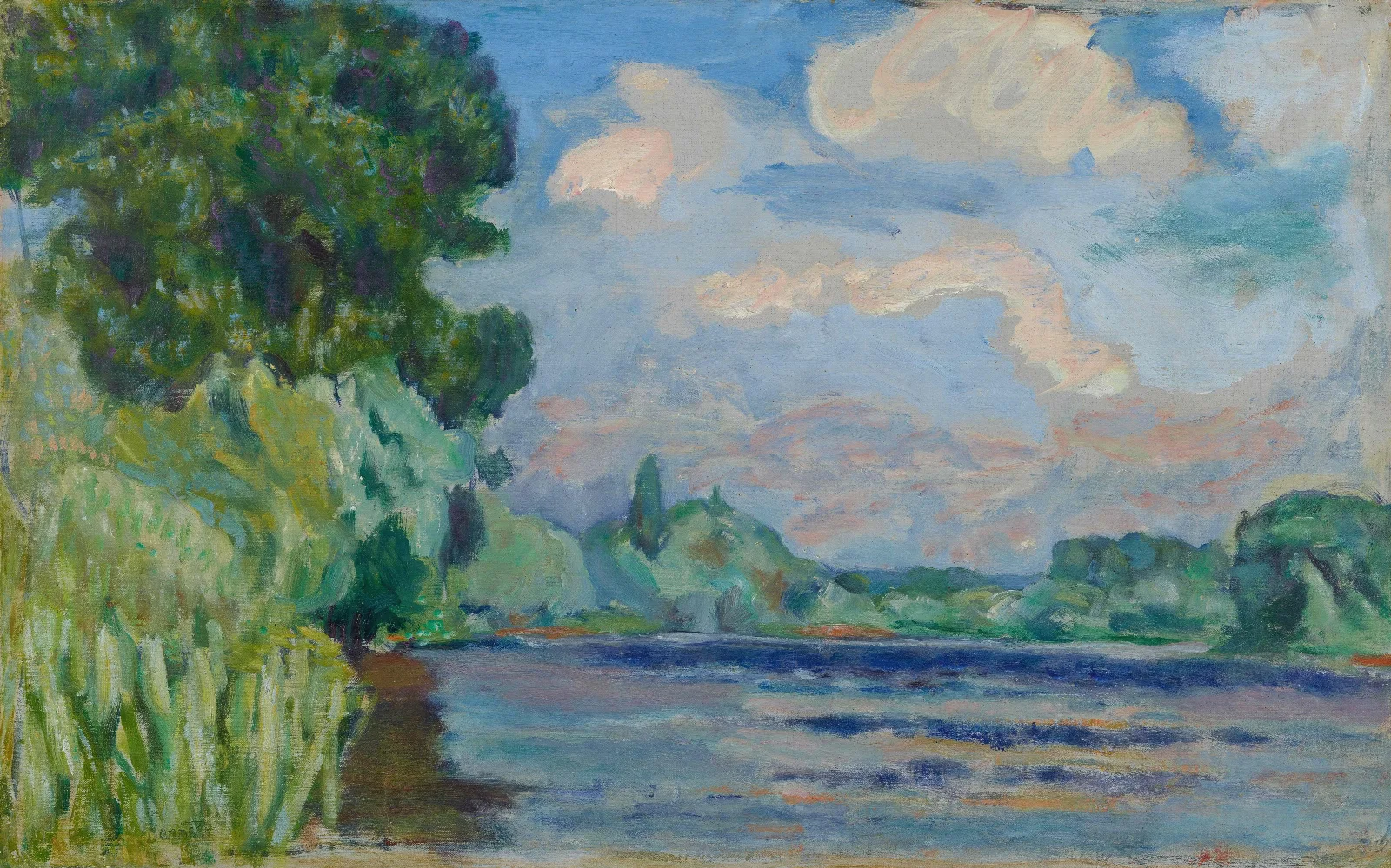 La Seine A Vernon Wall Art by Pierre Bonnard - Canvas Print