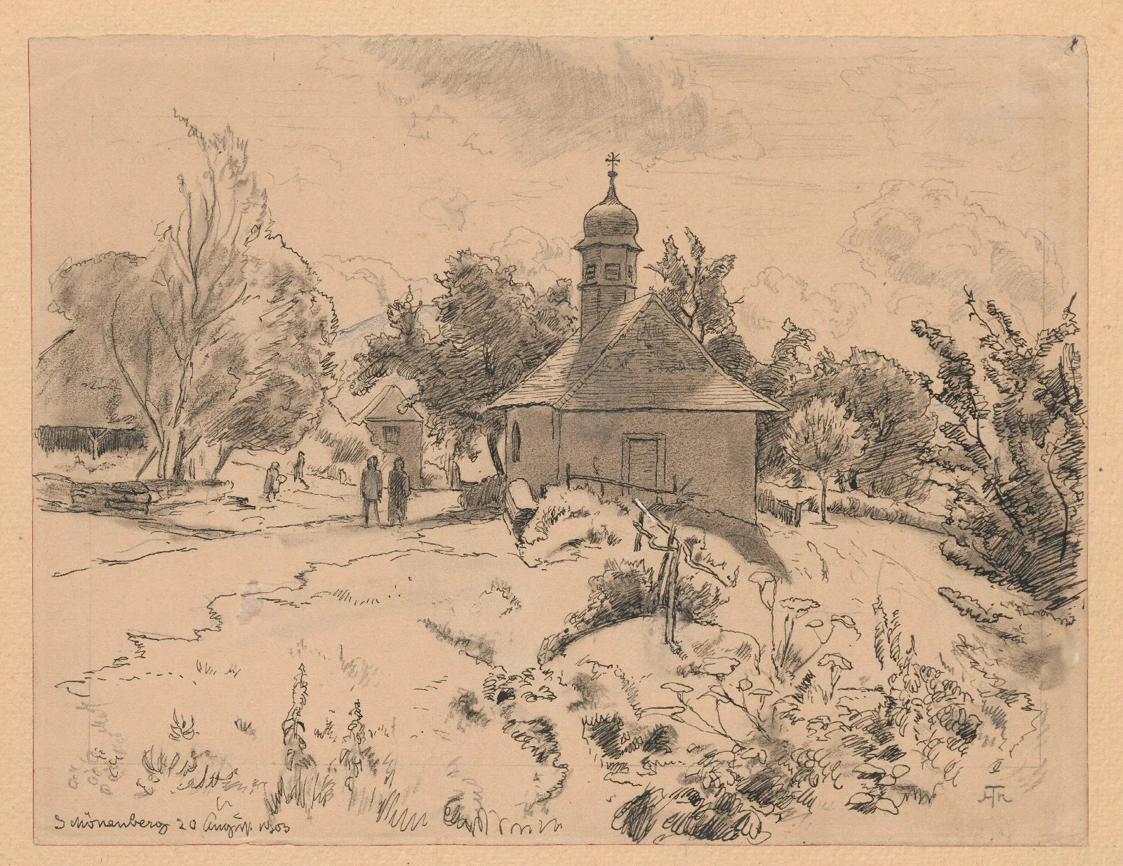 Church In Schonenberg Wall Art by Hans Thoma - Canvas Print