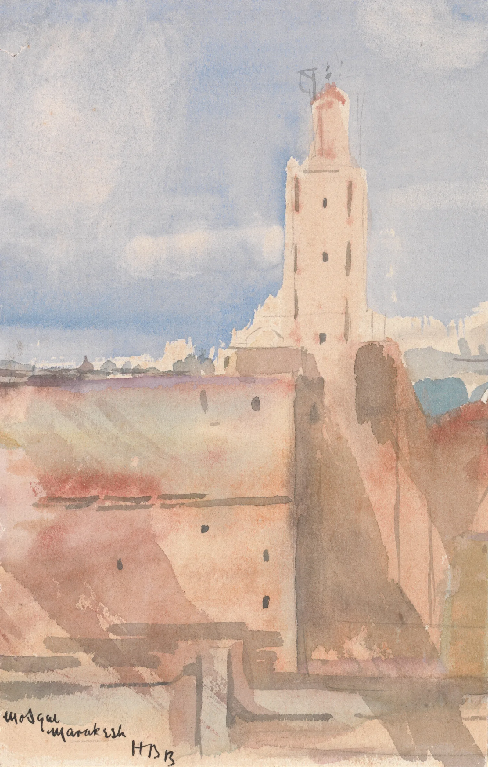 Koutoubia Mosque Marrakech Wall Art by Hercules Brabazon Brabazon - Canvas Print