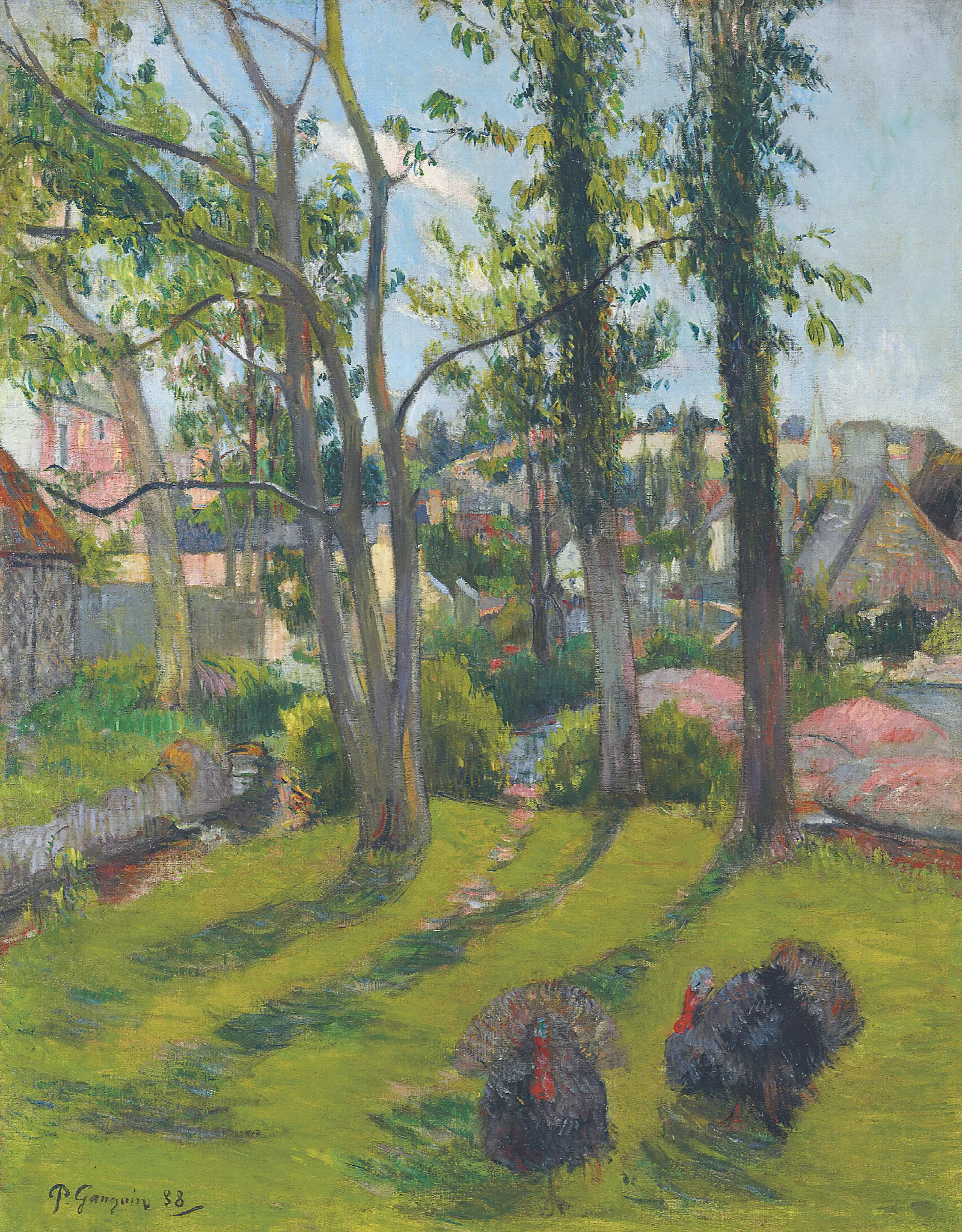 Les Dindons Pont Aven Wall Art by Paul Gauguin - Canvas Print
