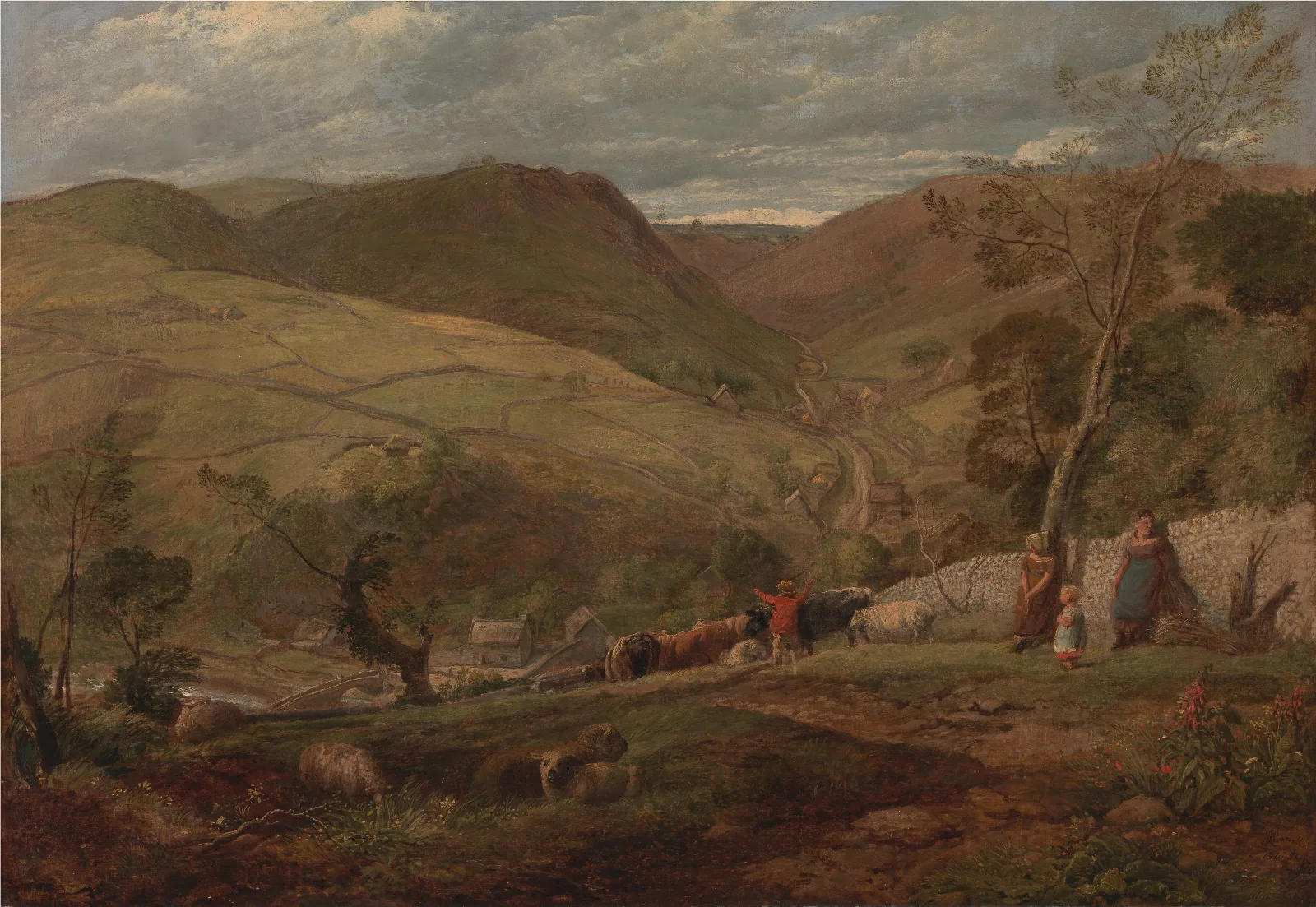 Hanson Toot View In Dovedale Wall Art by John Linnell - Canvas Print