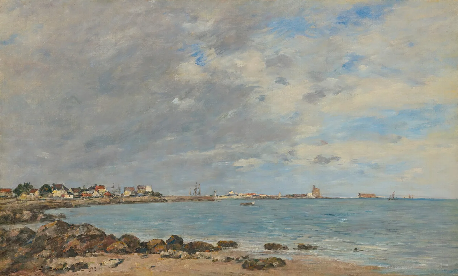 Saint Vaast La Hougue La Baie Wall Art by Eugène Boudin - Canvas Print