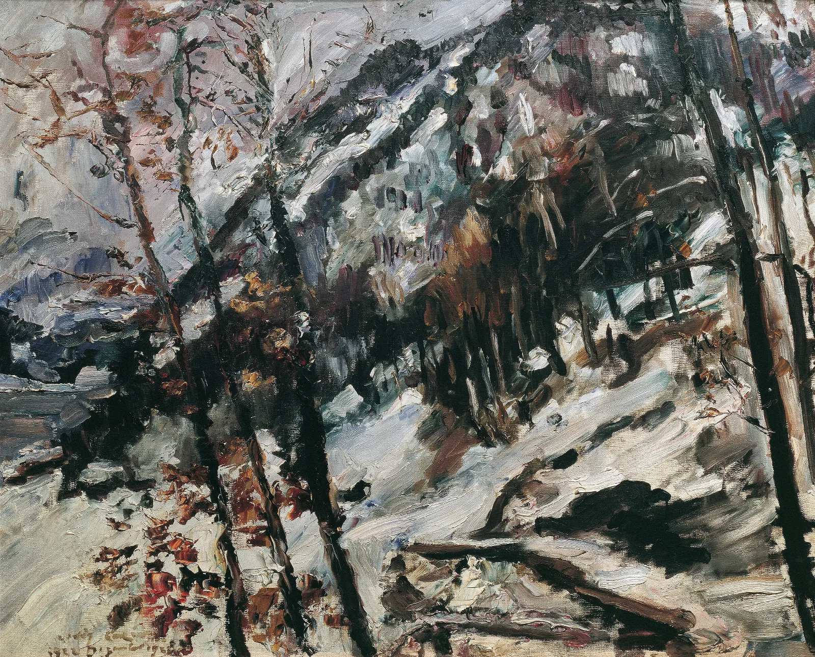 Der Herzogstand Am Walchensee Im Schnee Wall Art by Lovis Corinth - Canvas Print