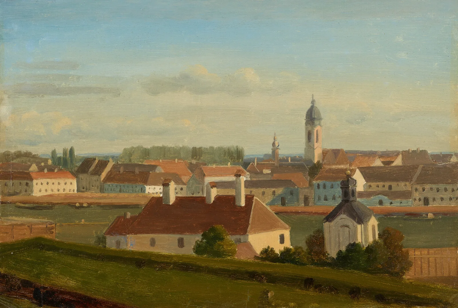 Blick Uber Den Donaukanal Zur Leopoldstadt Wall Art by Johann Peter Krafft - Canvas Print