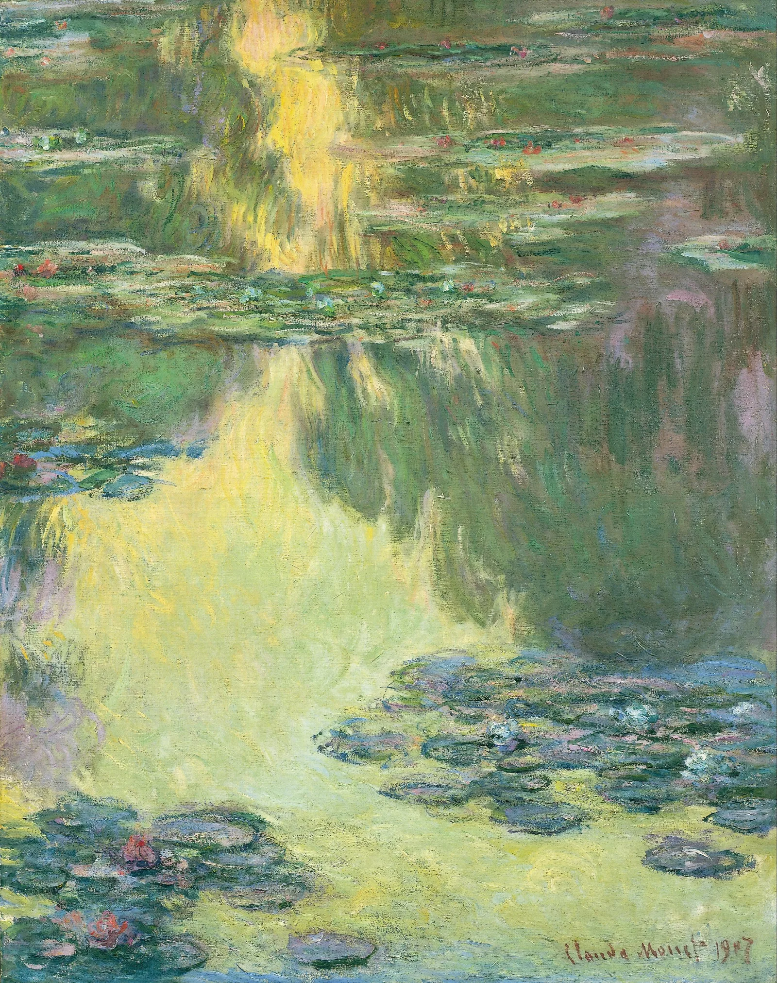 Waterlilies 2 Wall Art by Claude Monet - Canvas Print