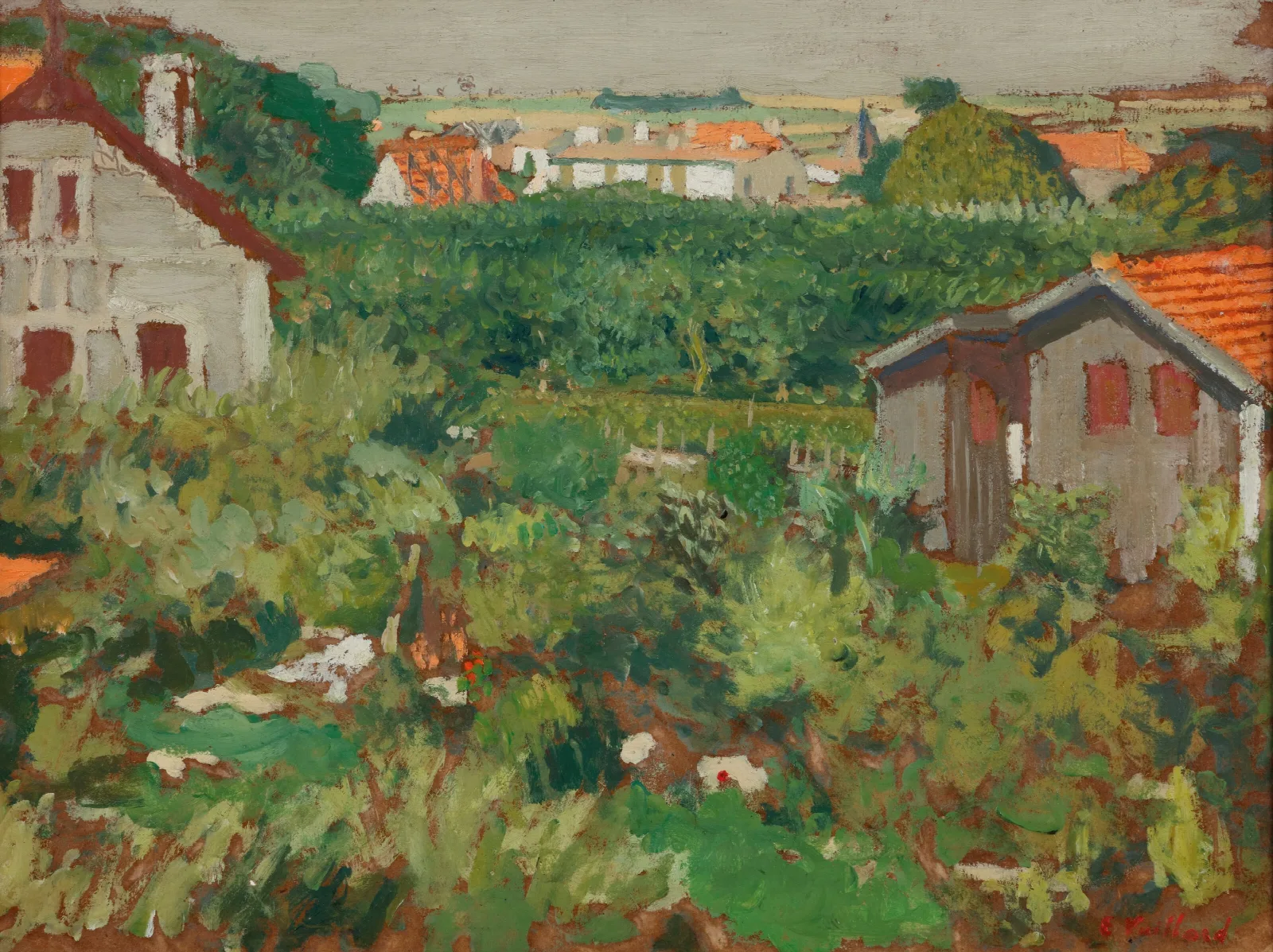 Maisonnettes Dans Un Enclos Wall Art by Édouard Vuillard - Canvas Print