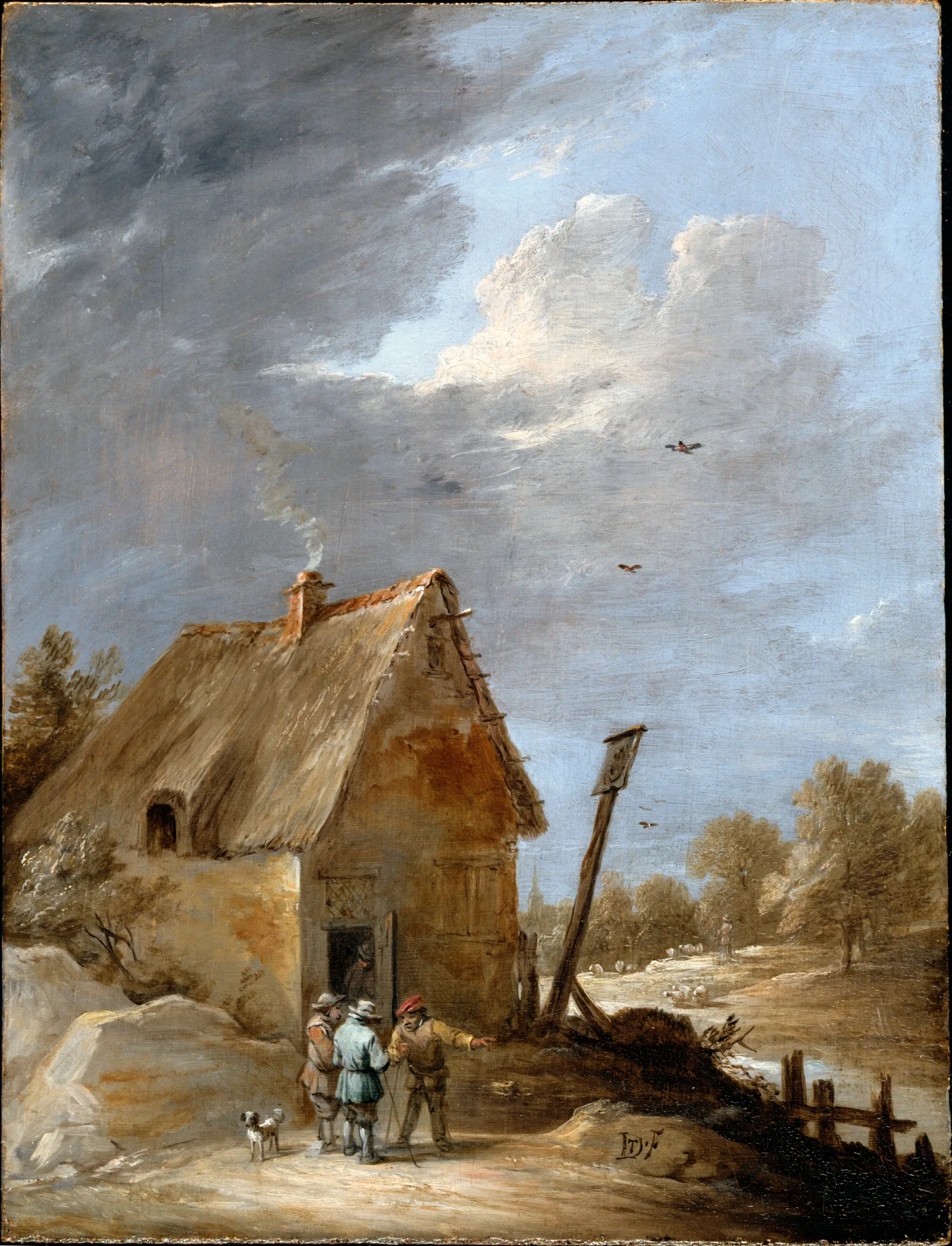 A Road Near A Cottage Wall Art by David Teniers The Younger - Canvas Print