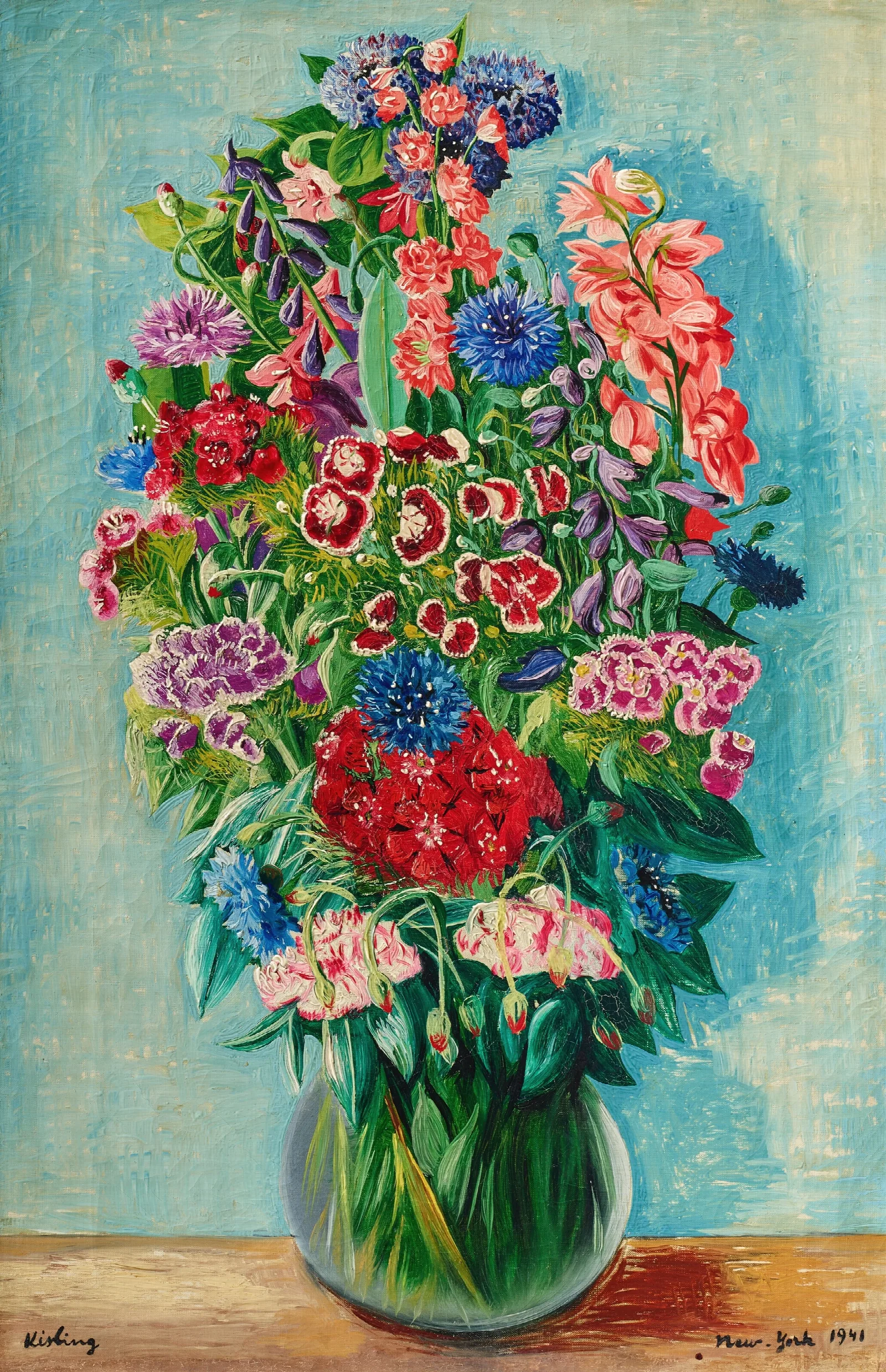 Fleurs 12 Wall Art by Moïse Kisling - Canvas Print