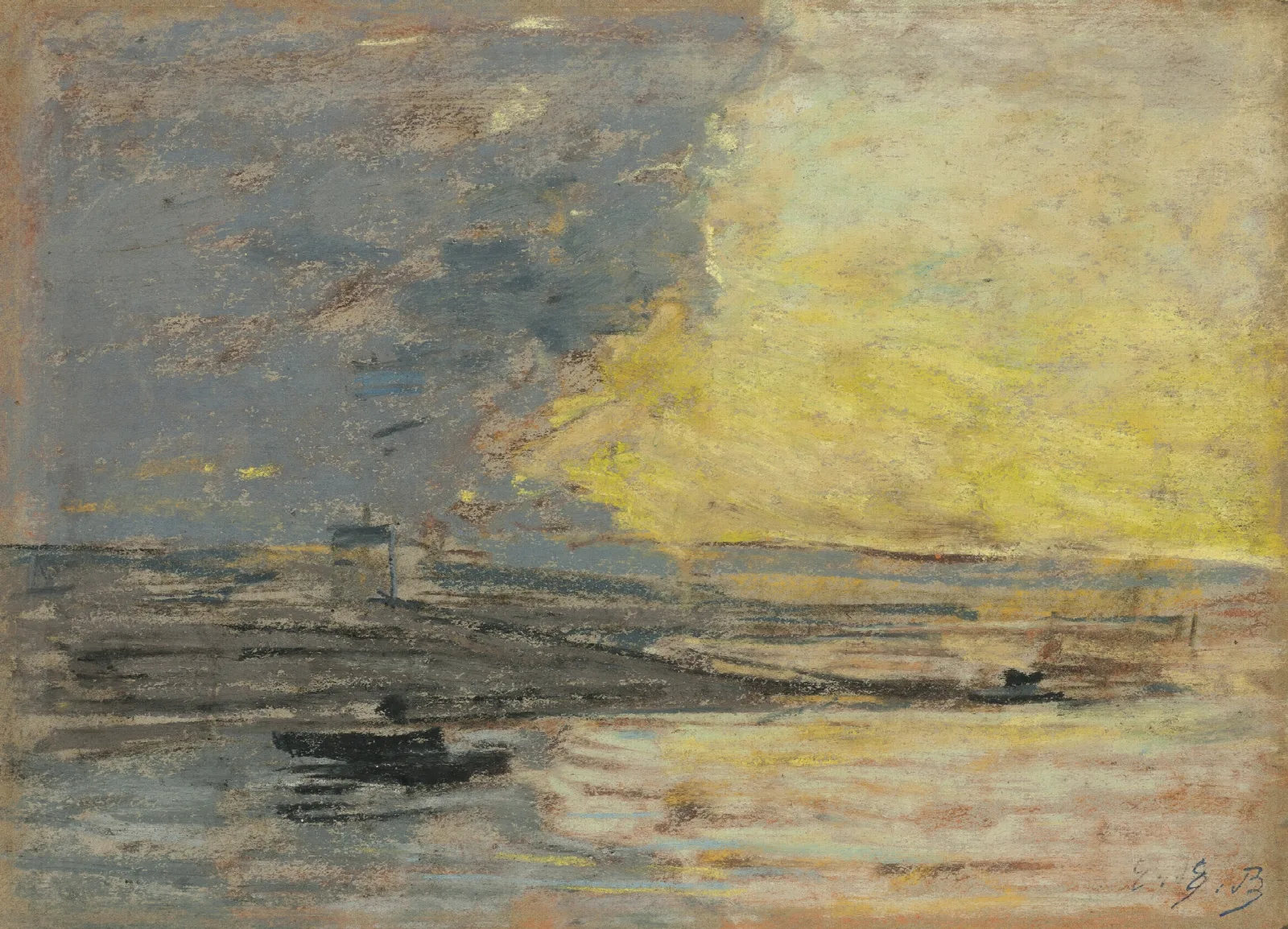 Seaside Port Of Honfleur Wall Art by Eugène Boudin - Canvas Print