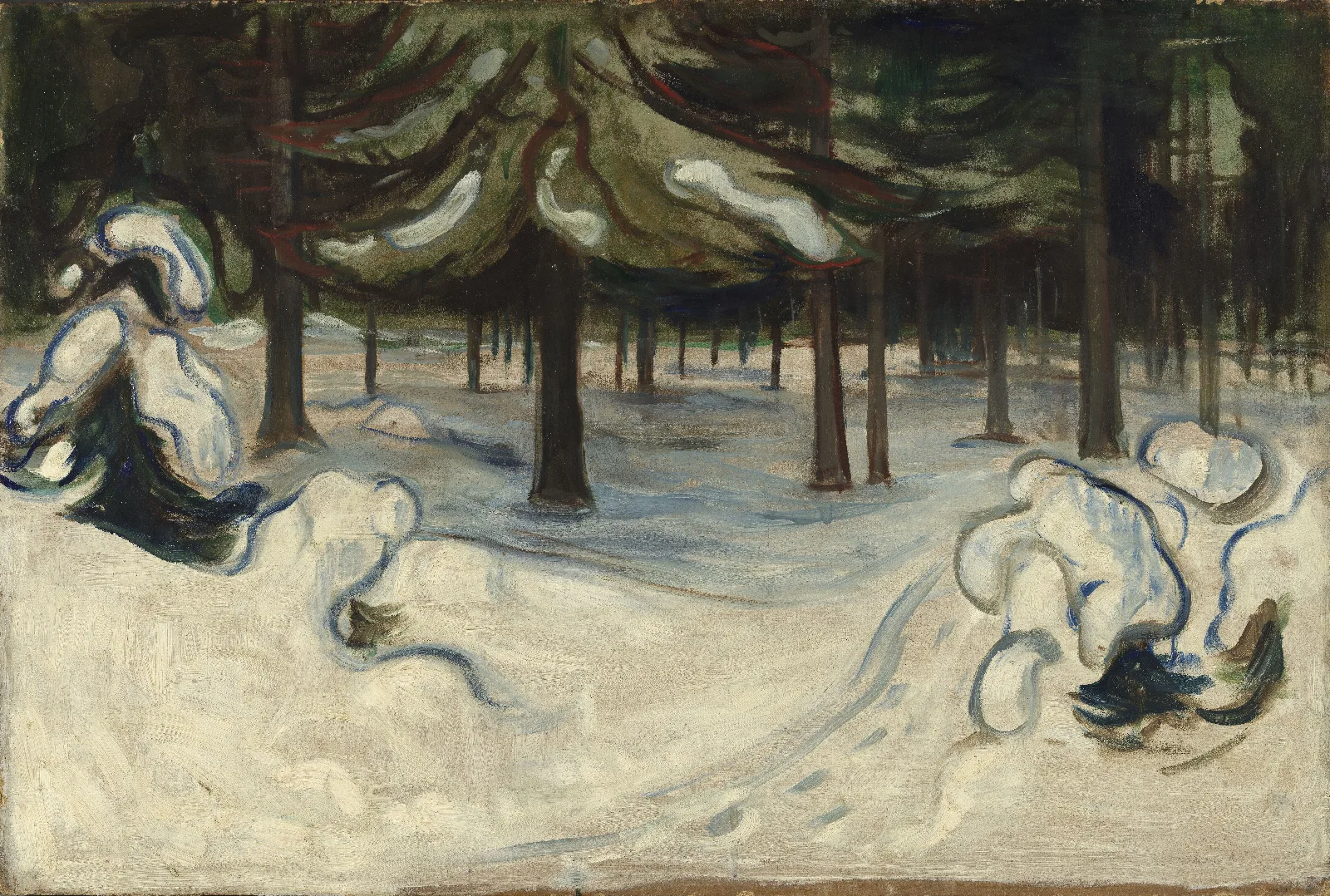 Winter 20 Wall Art by Edvard Munch - Canvas Print