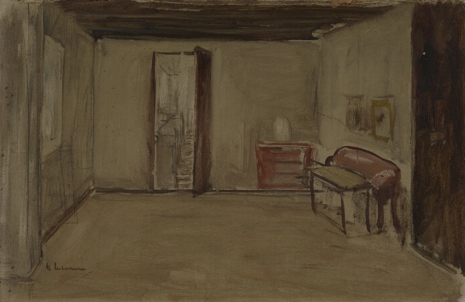 Interior 59 Wall Art by Max Liebermann - Canvas Print