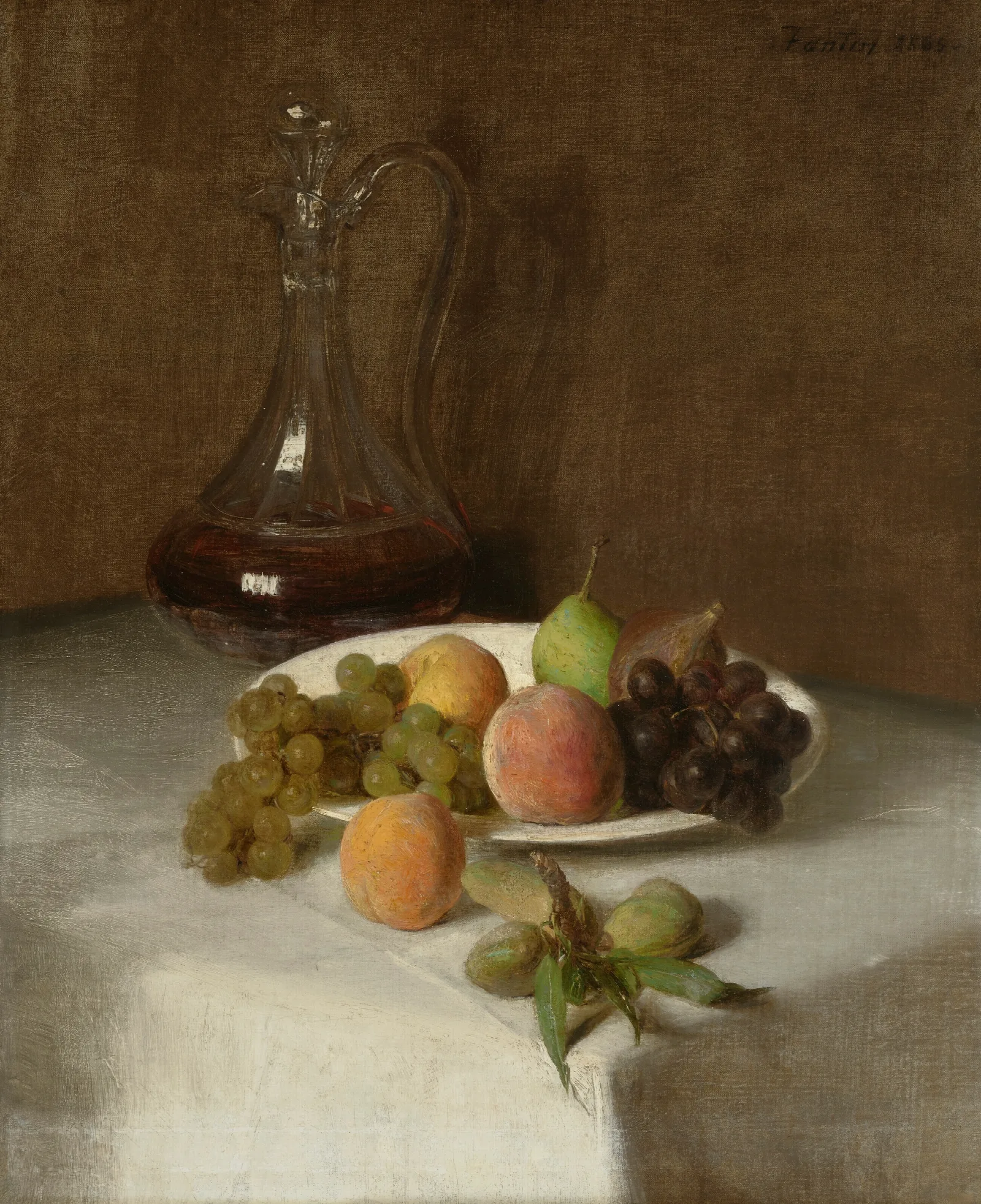 Nature Morte A La Carafe Wall Art by Henri Fantin-Latour - Canvas Print