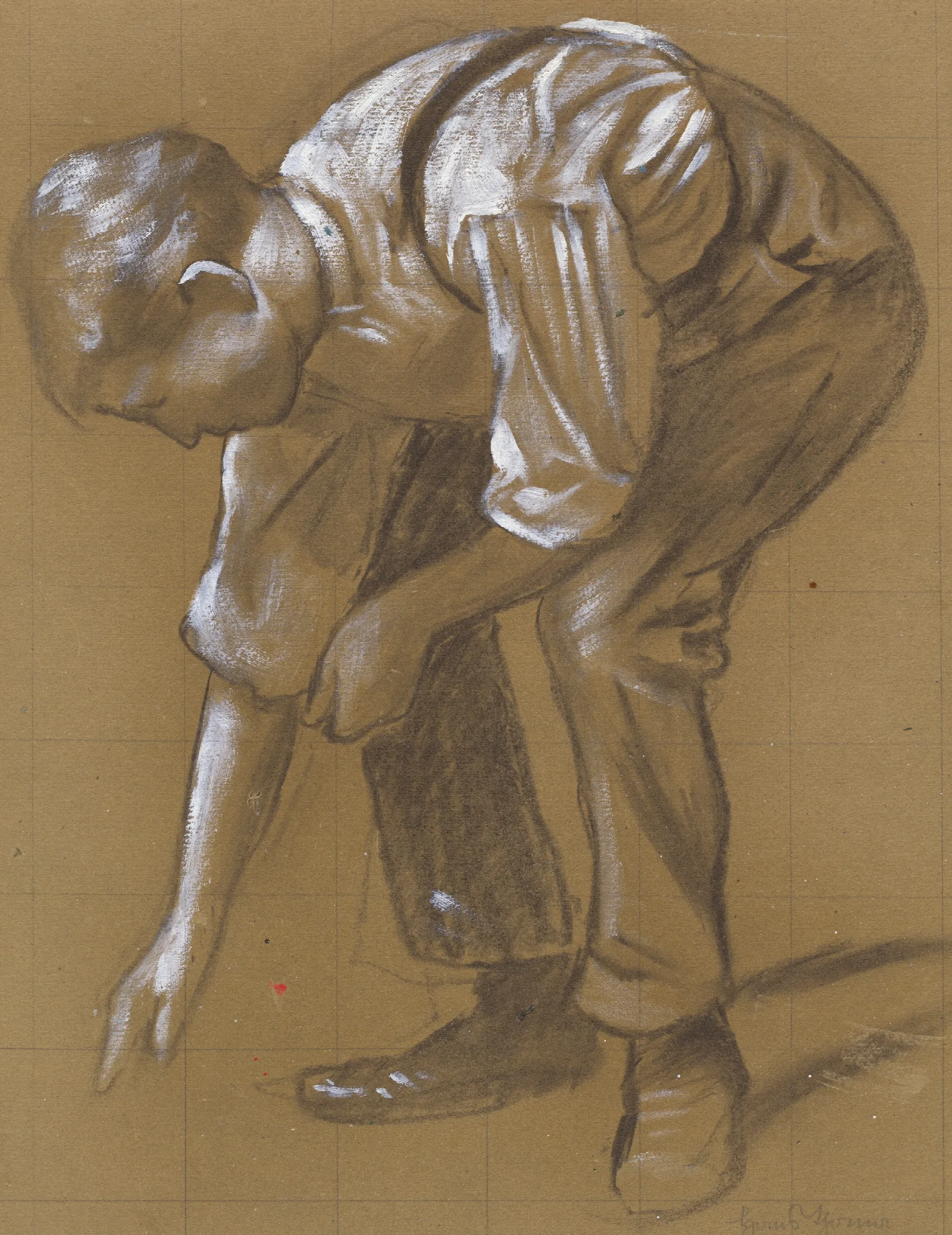 A Man Bending Over Wall Art by Hans Thoma - Canvas Print