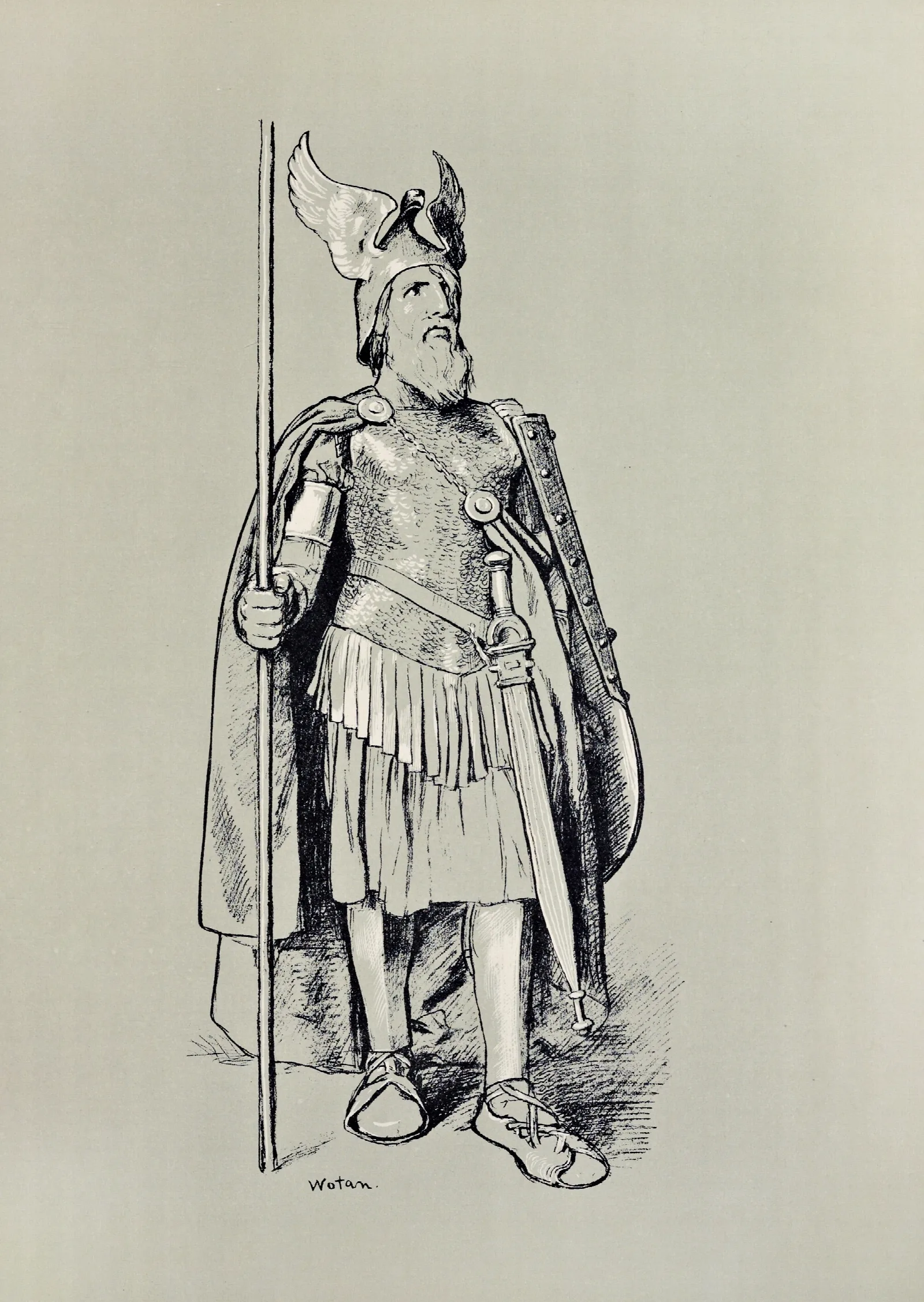 Wotan In Der Walkure Wall Art by Hans Thoma - Canvas Print