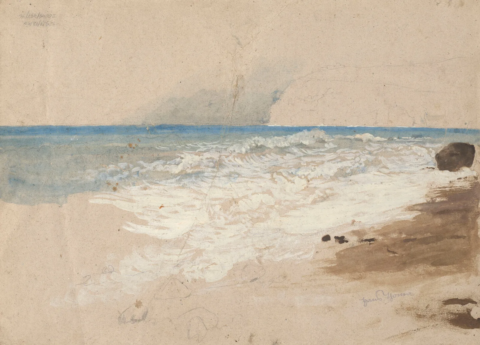 Beach In Sorrento Wall Art by Hans Thoma - Canvas Print