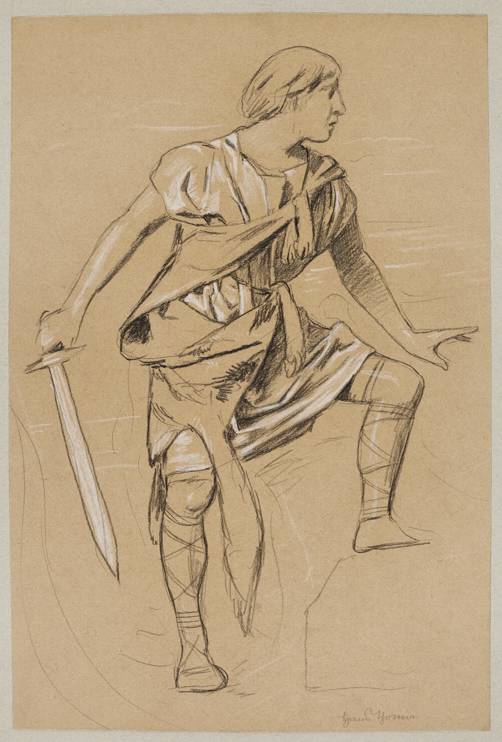 Costume Design For Siegfried Wall Art by Hans Thoma - Canvas Print