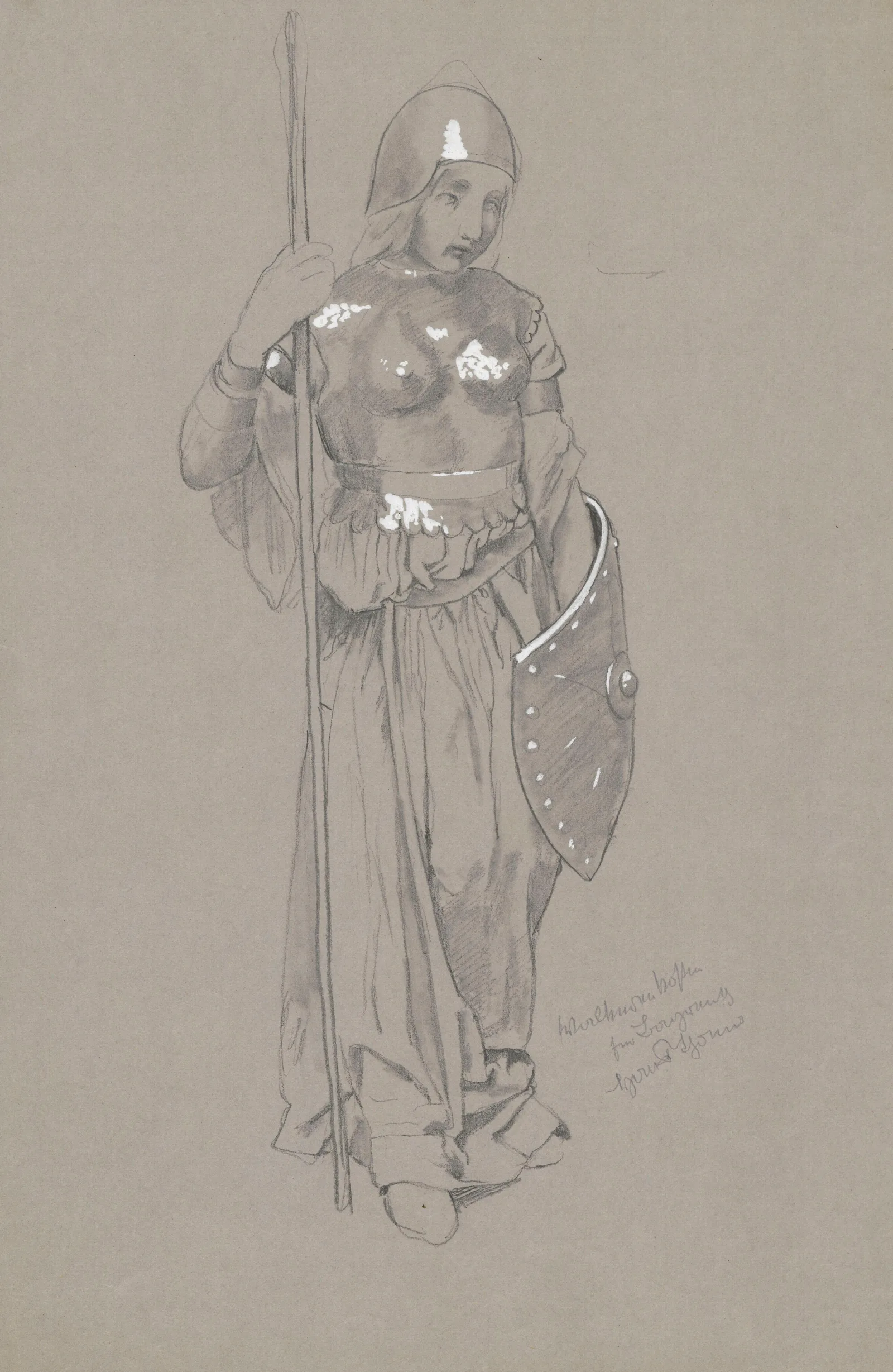Design For Valkyries Costume 2 Wall Art by Hans Thoma - Canvas Print