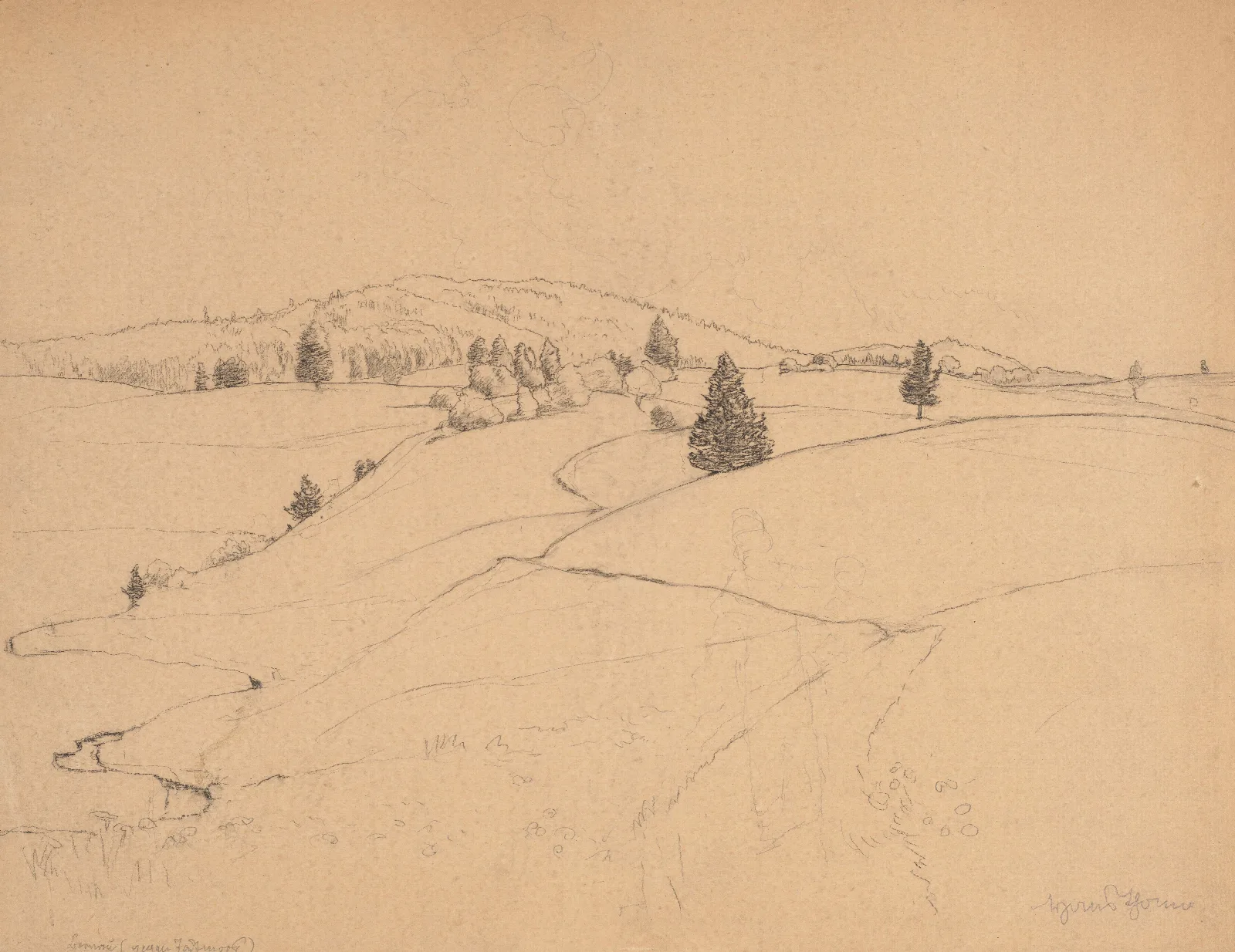 Landscape From The Surroundings Of Bernau In The Black Forest Wall Art by Hans Thoma - Canvas Print