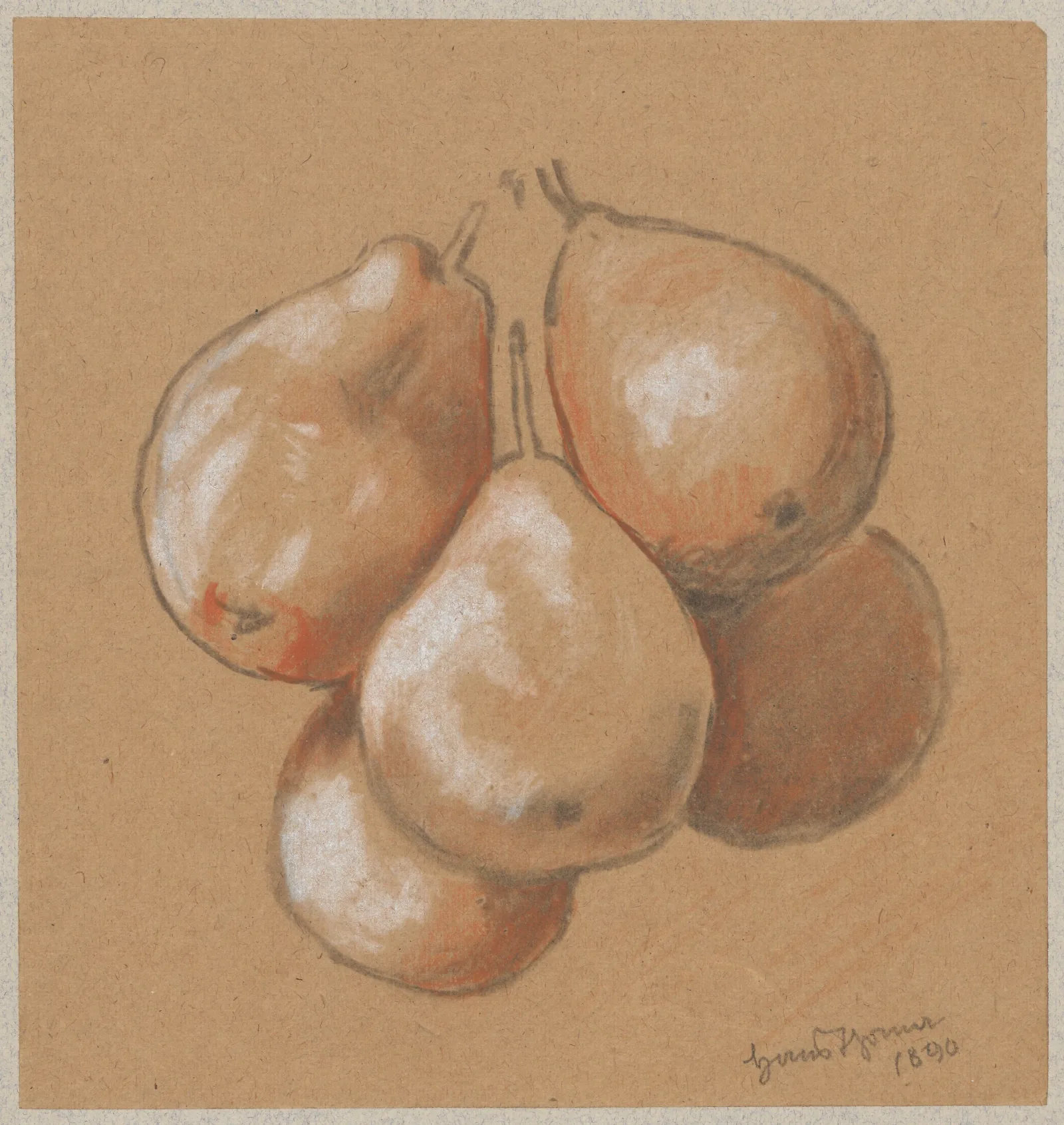 Pears 3 Wall Art by Hans Thoma - Canvas Print