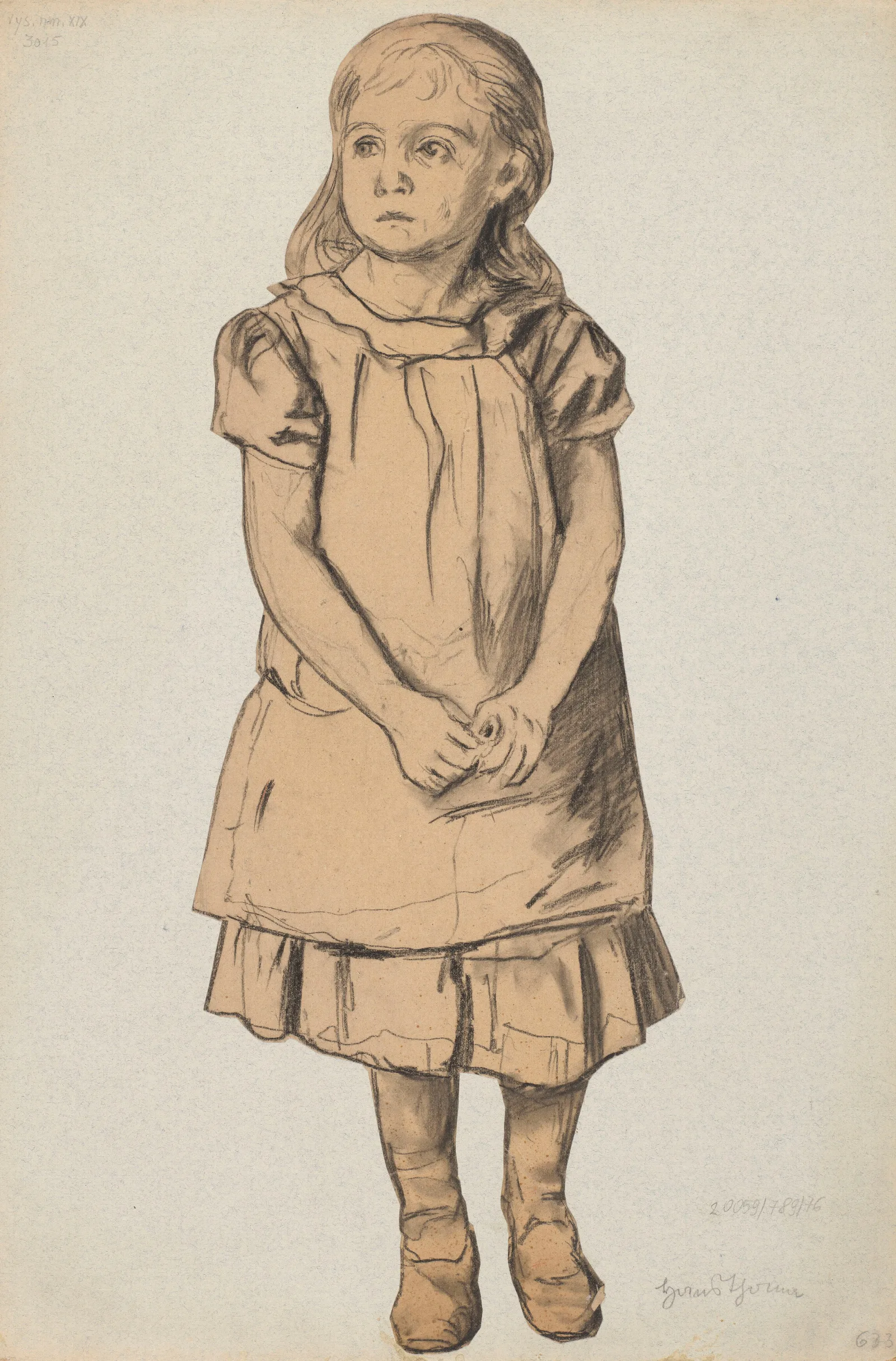 Portrait Of Ella The Artists Daughter Wall Art by Hans Thoma - Canvas Print