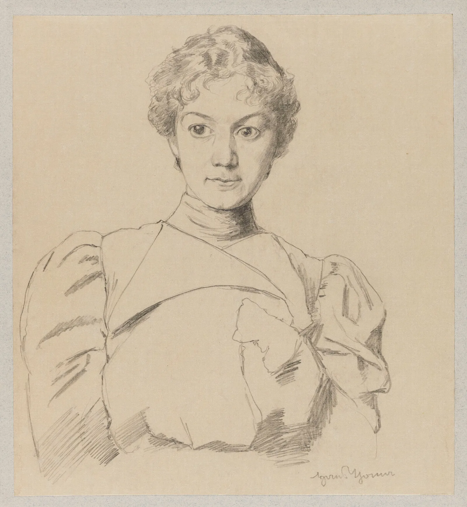 Portrait Study Of A Young Woman 2 Wall Art by Hans Thoma - Canvas Print