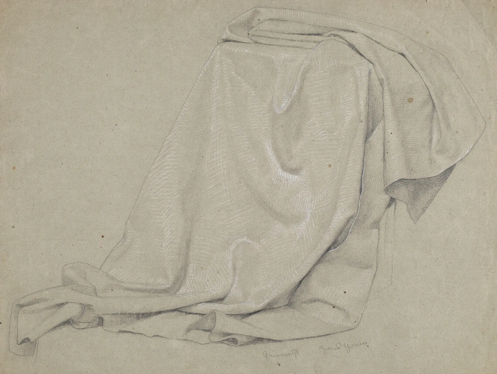 Study Of A Drapery Wall Art by Hans Thoma - Canvas Print