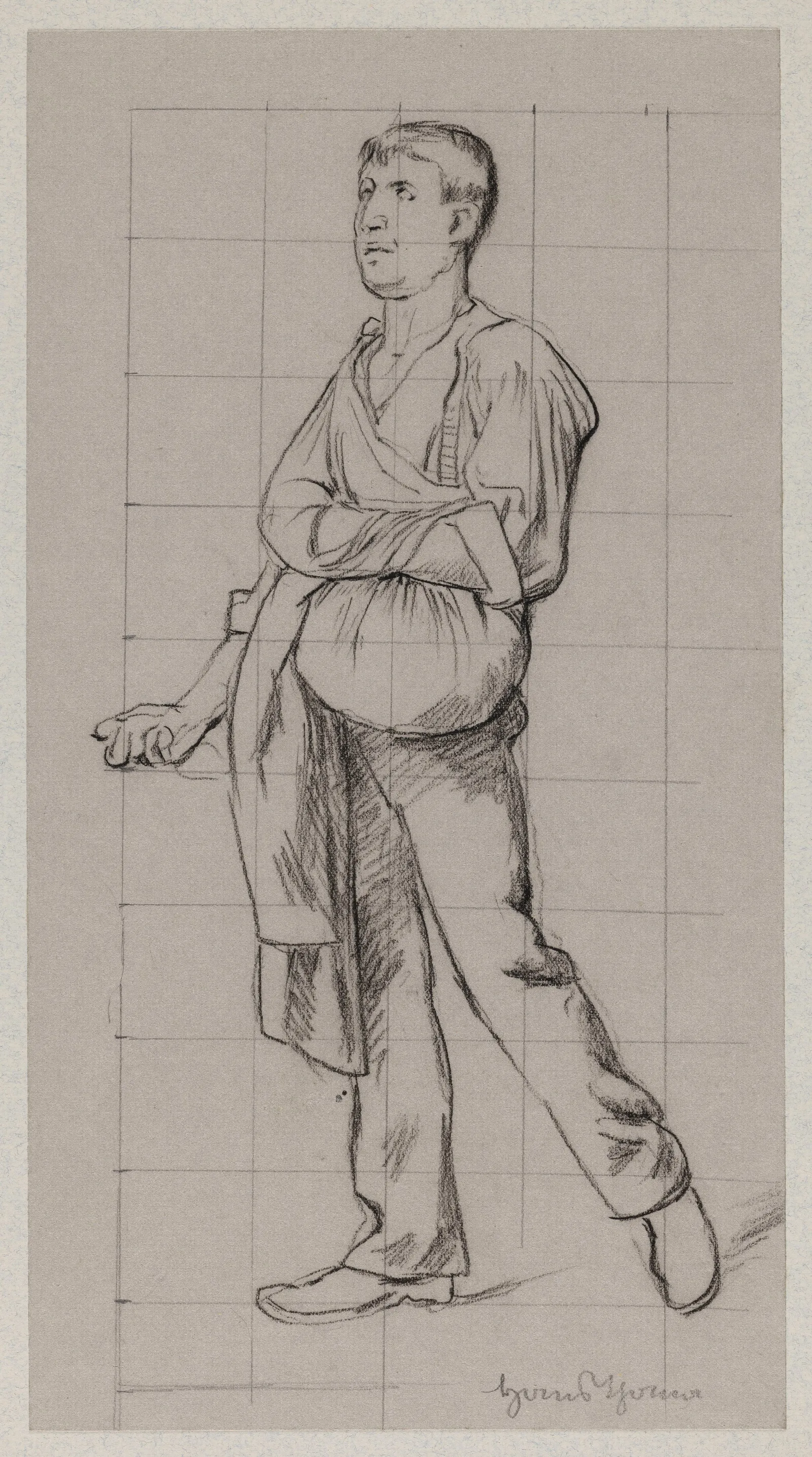 Study Of A Sower Wall Art by Hans Thoma - Canvas Print