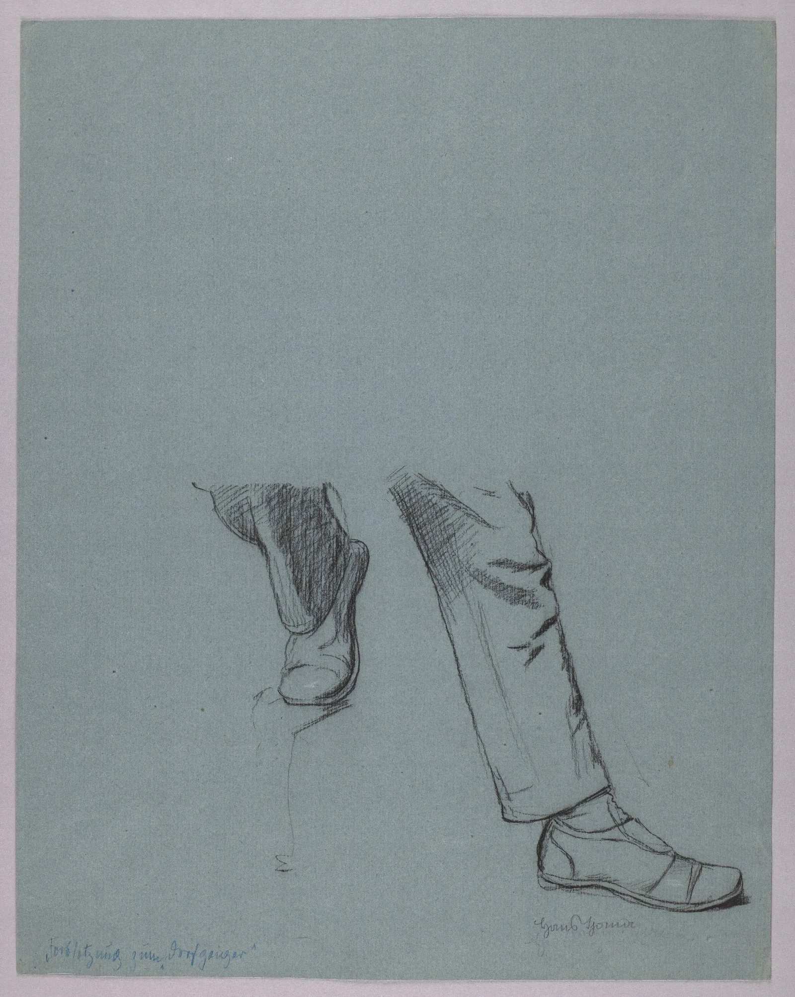 Study Of Male Legs Wall Art by Hans Thoma - Canvas Print