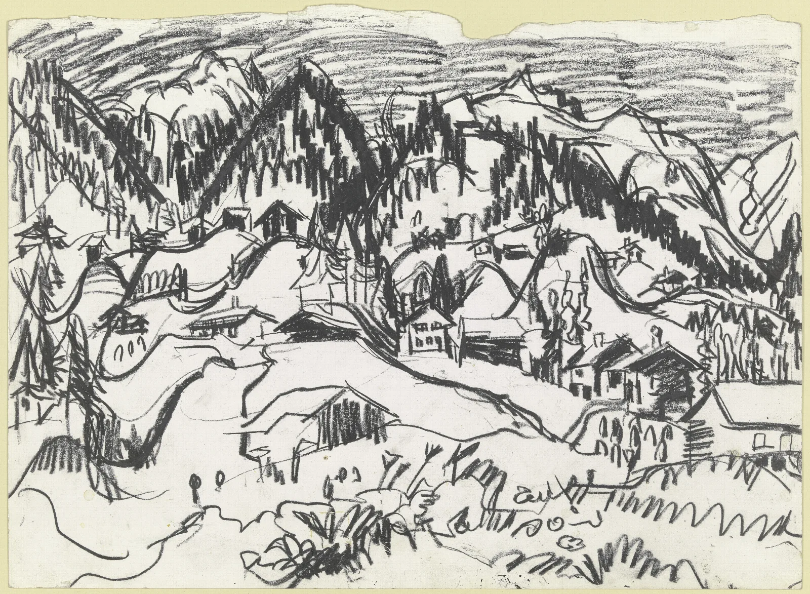 Frauenkirch Wall Art by Ernst Ludwig Kirchner - Canvas Print
